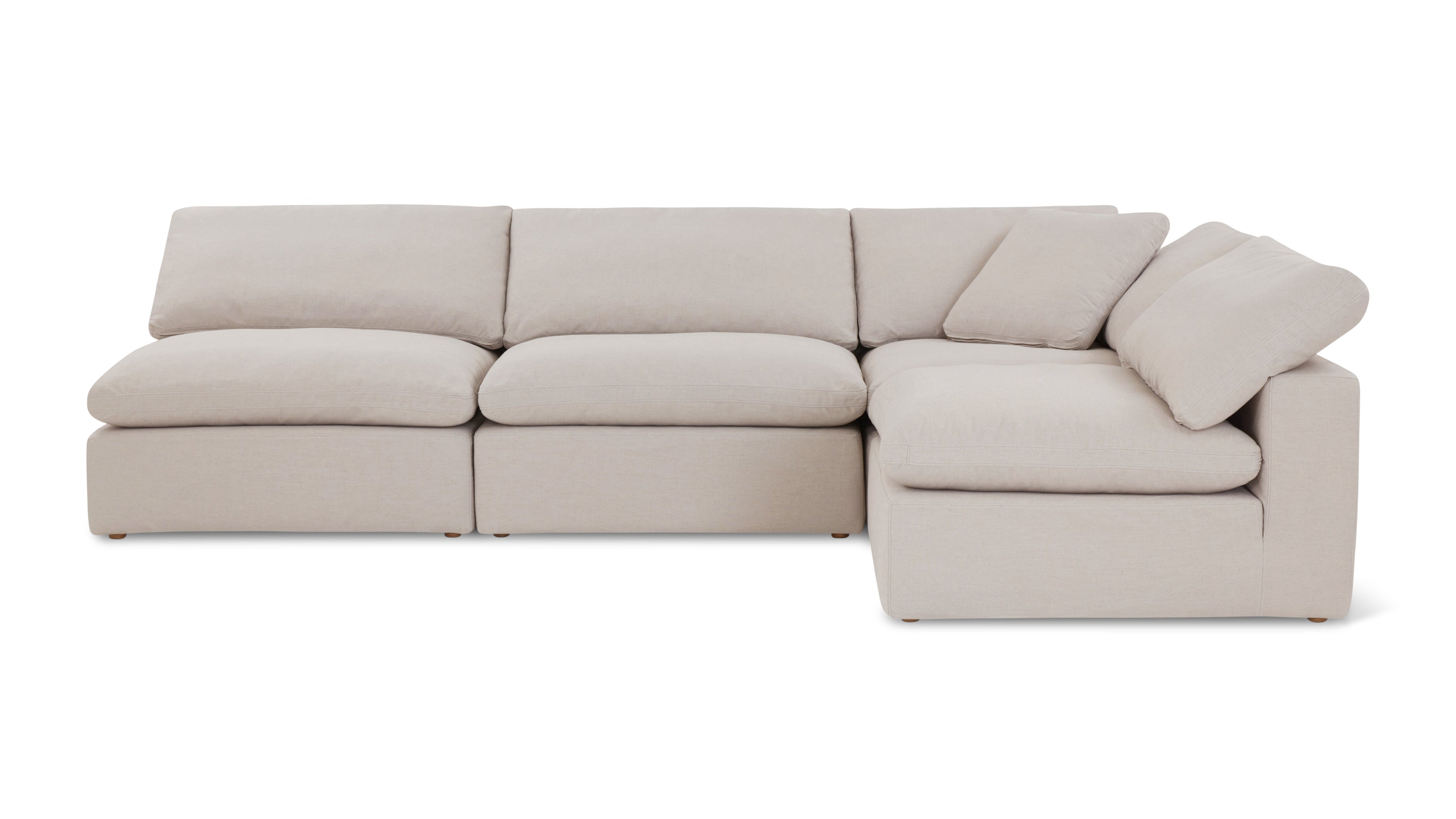 Movie Night™ 4-Piece Modular Sectional Open, Standard, Clay - Image 1