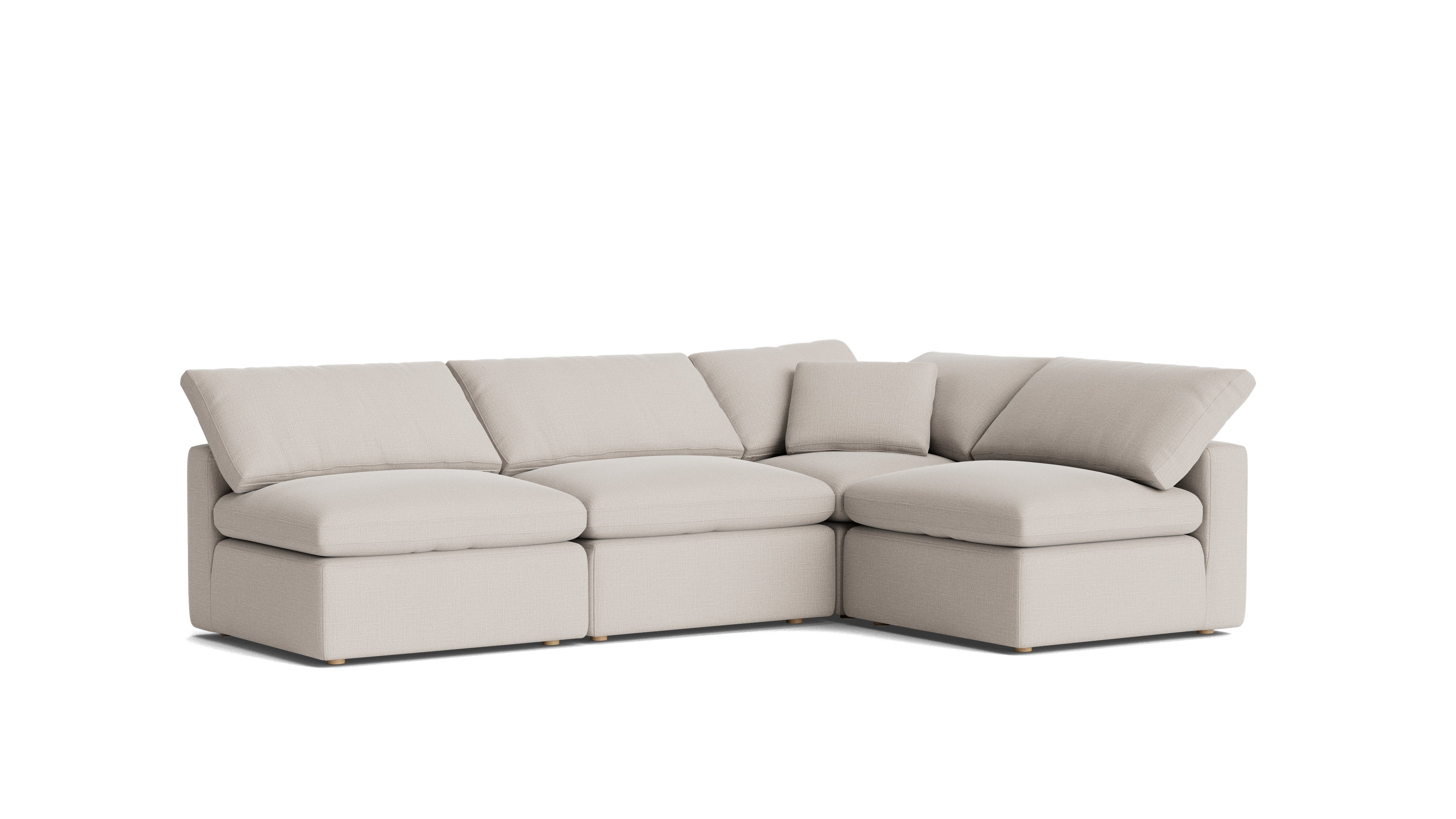 Movie Night™ 4 - Piece Modular Sectional Open, Standard, Clay - Sundays Company CanadaSEC-YJ-926-015