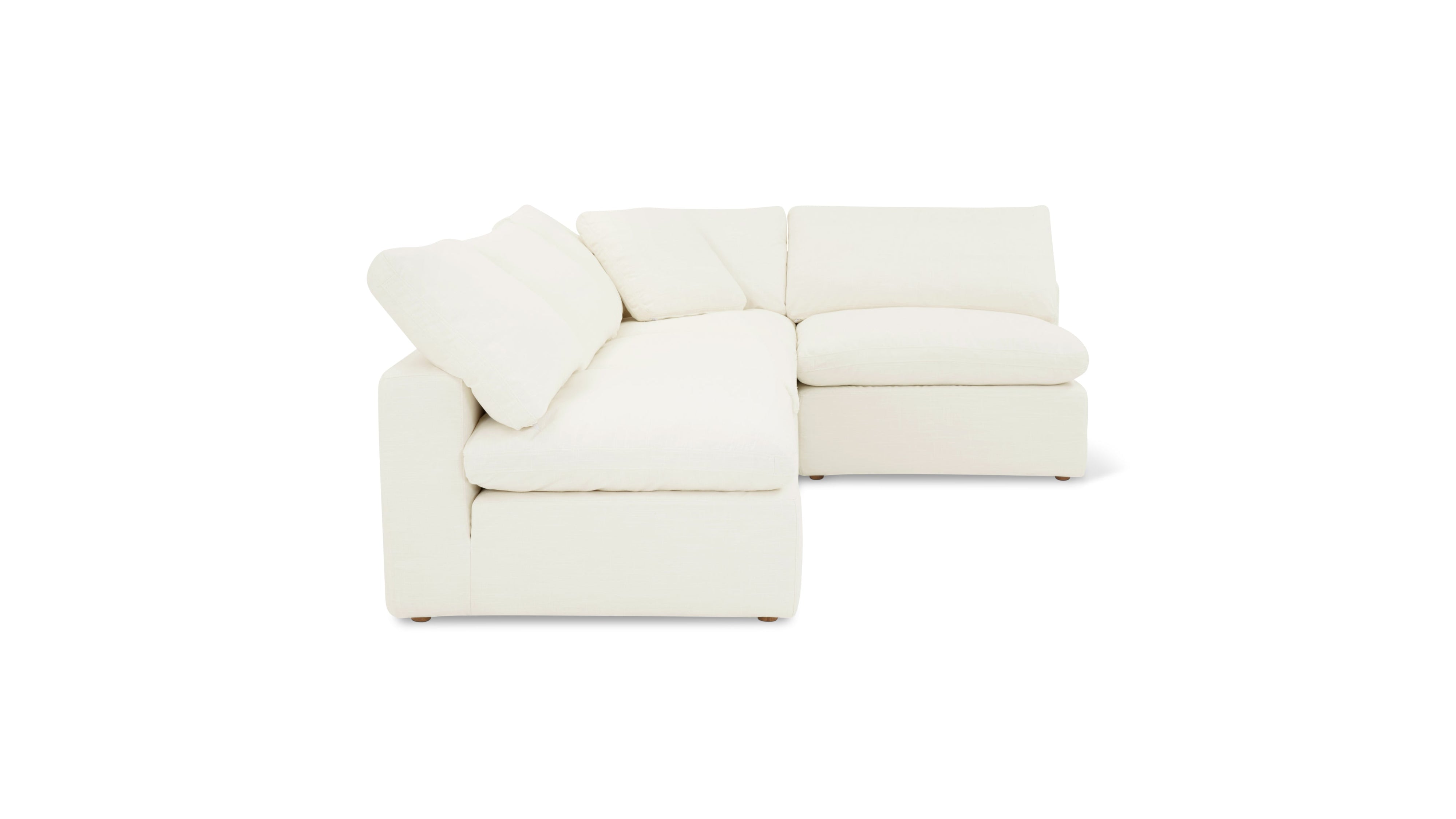 Movie Night™ 4-Piece Modular Sectional Open, Standard, Cream Linen - Image 9