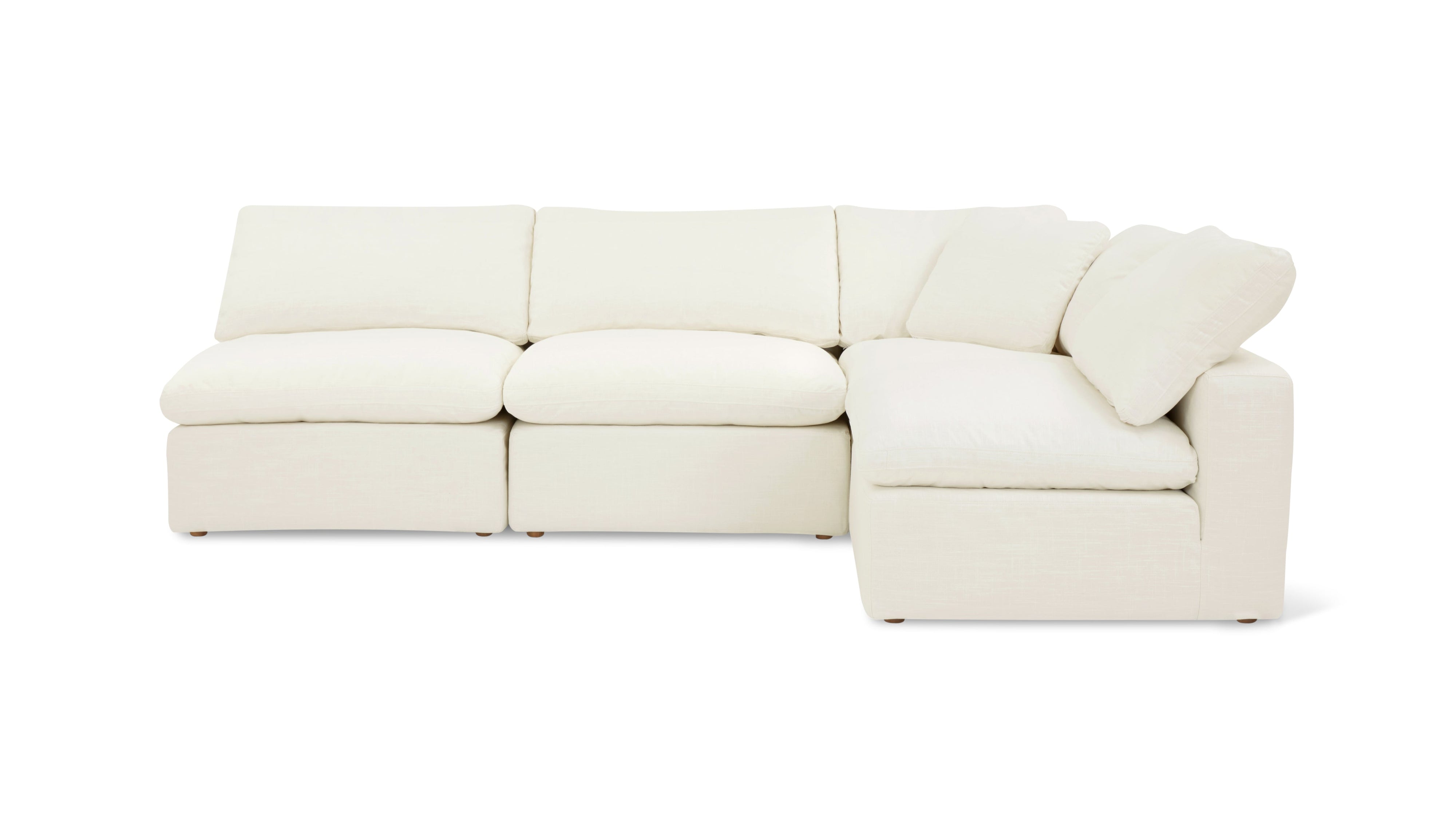 Movie Night™ 4-Piece Modular Sectional Open, Standard, Cream Linen - Image 1