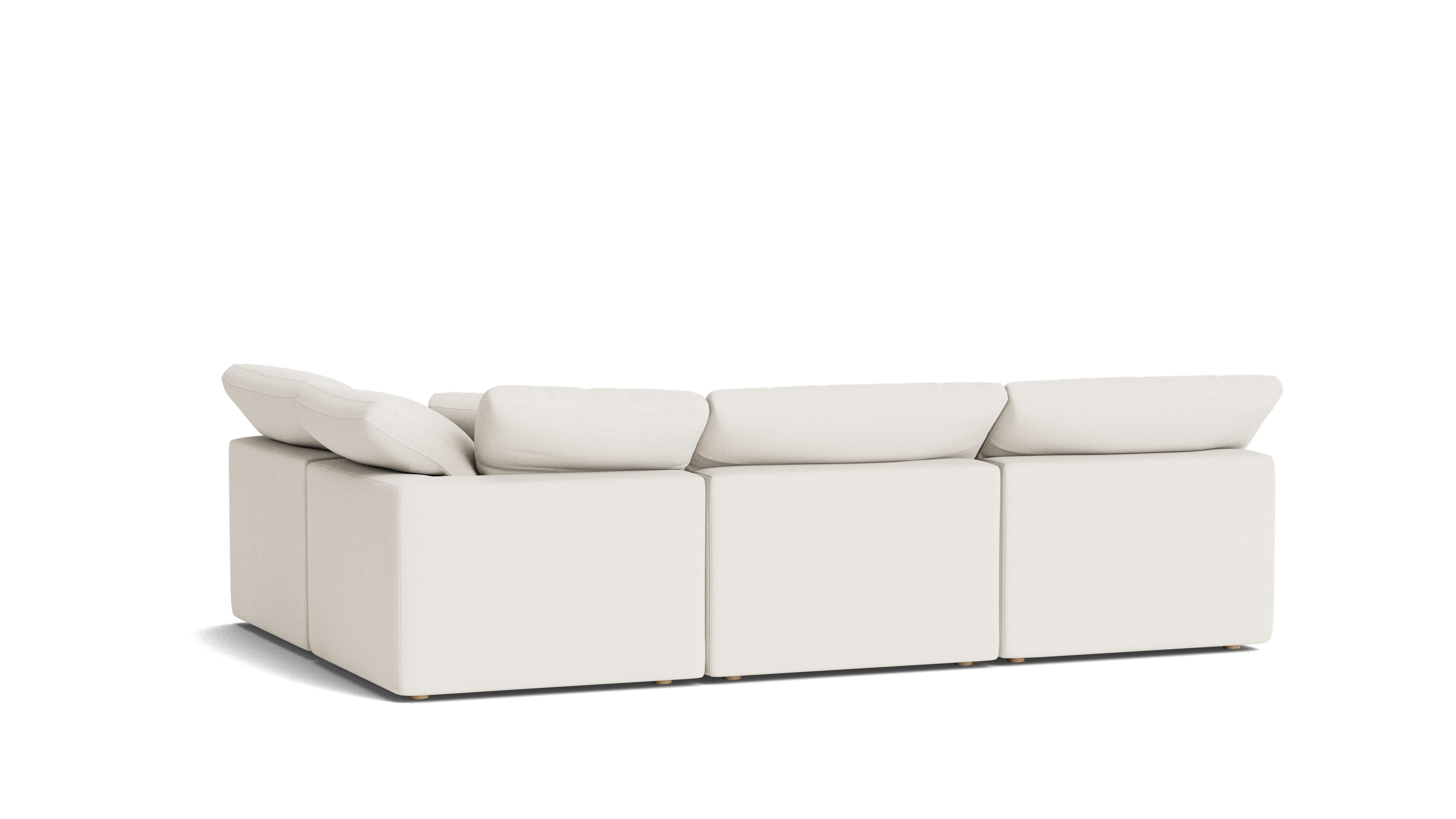 Movie Night™ 4 - Piece Modular Sectional Open, Standard, Cream Linen - Sundays Company CanadaSEC-YJ-926-018