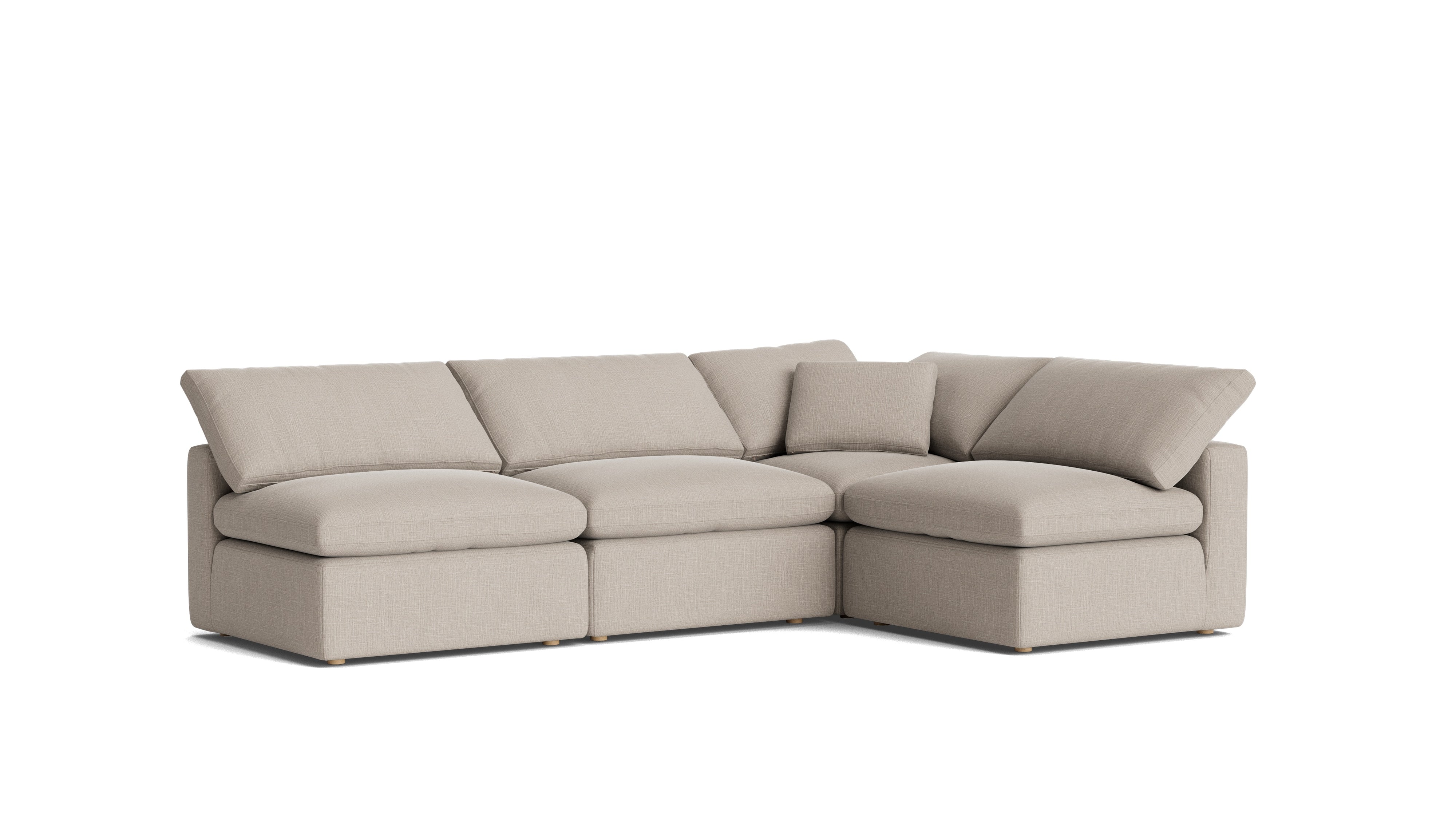 Movie Night™ 4 - Piece Modular Sectional Open, Standard, Light Pebble - Sundays Company CanadaSEC-YJ-926-029