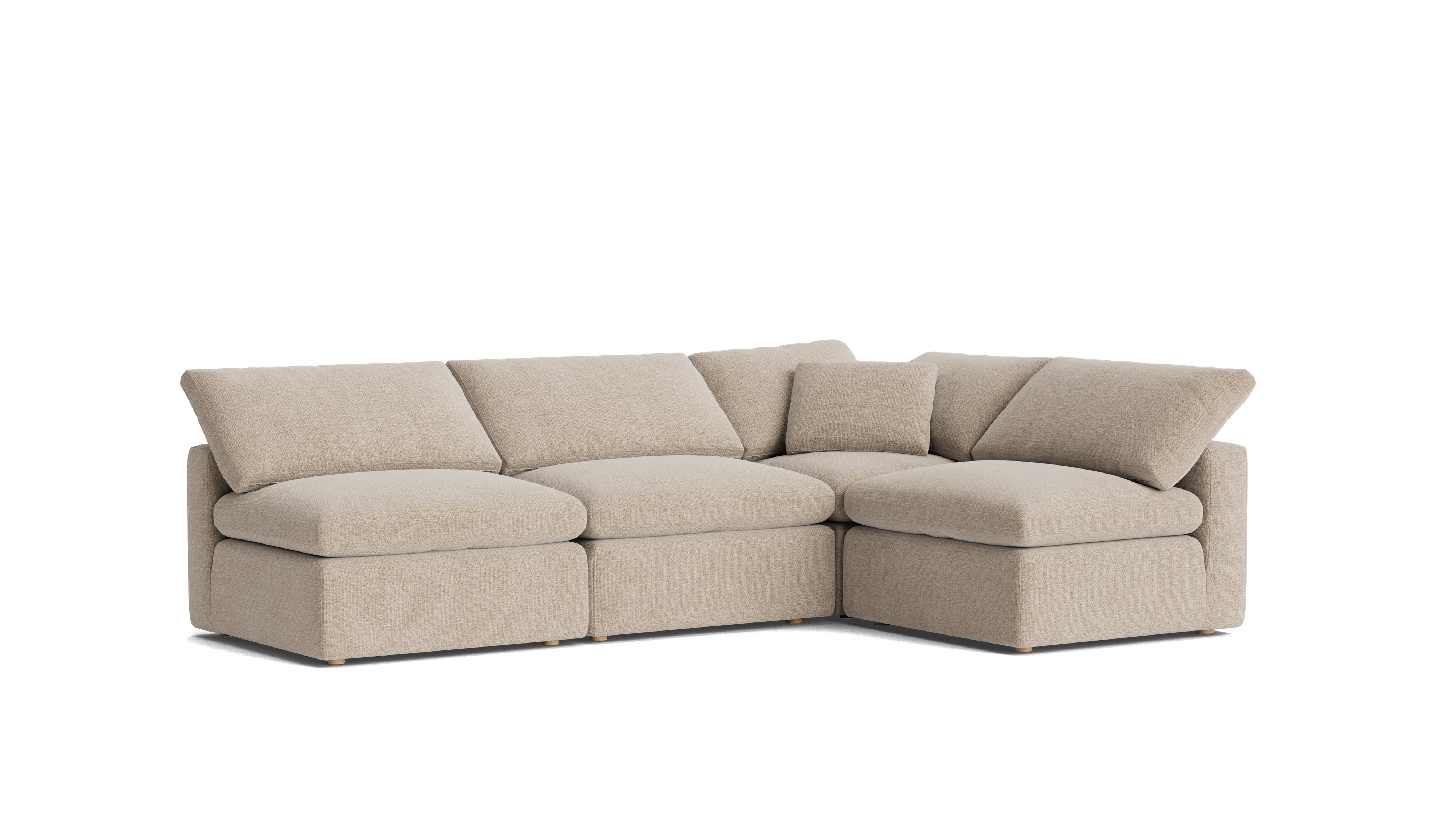 Movie Night™ 4 - Piece Modular Sectional Open, Standard, Champagne - Sundays Company CanadaSEC-YJ-926-041