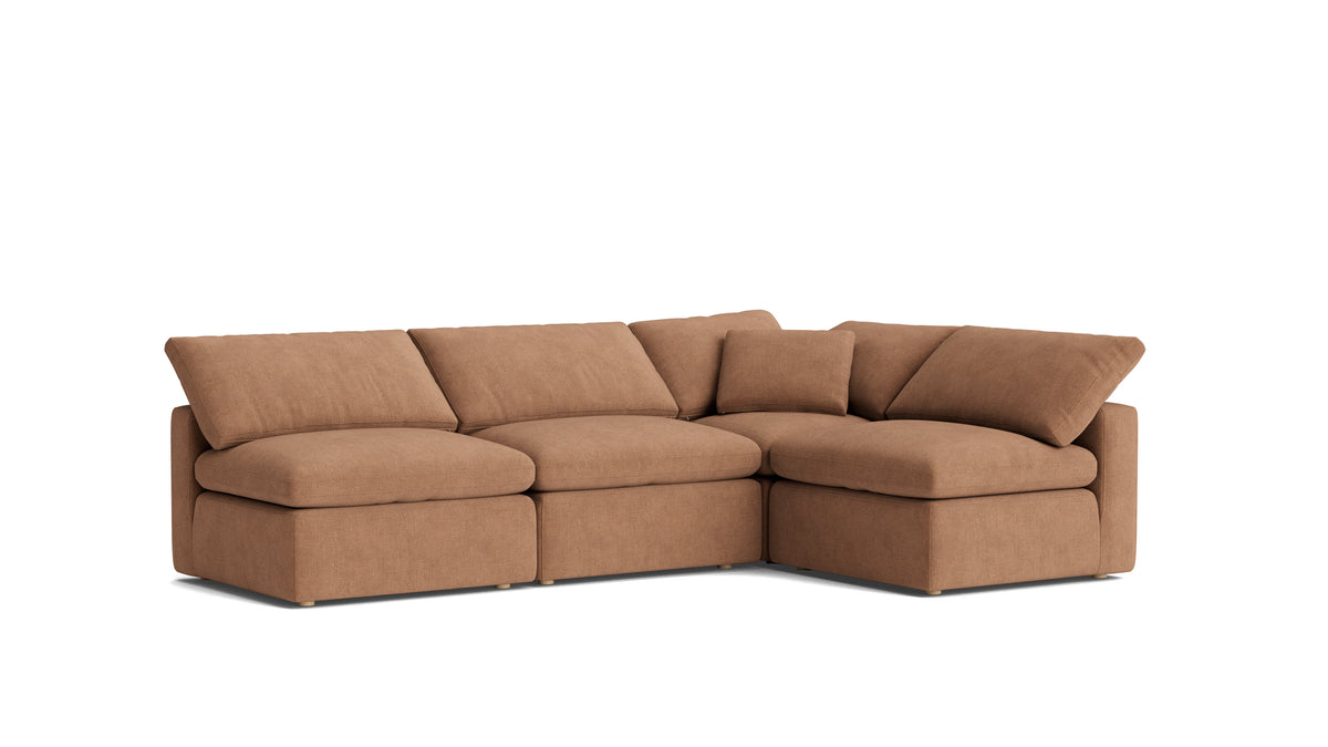 Movie Night™ 4-Piece Modular Sectional Open, Standard, Spice