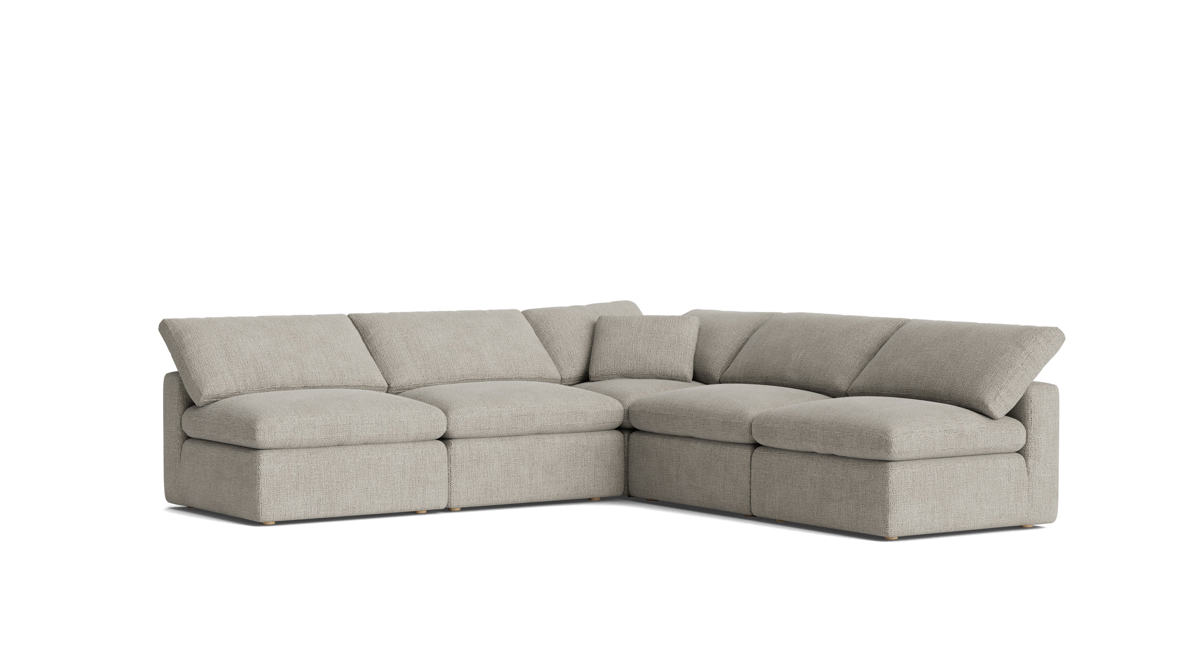 Movie Night™ 5 - Piece Modular Sectional Open, Standard, Oatmeal - Sundays Company CanadaSEC-YJ-927-007