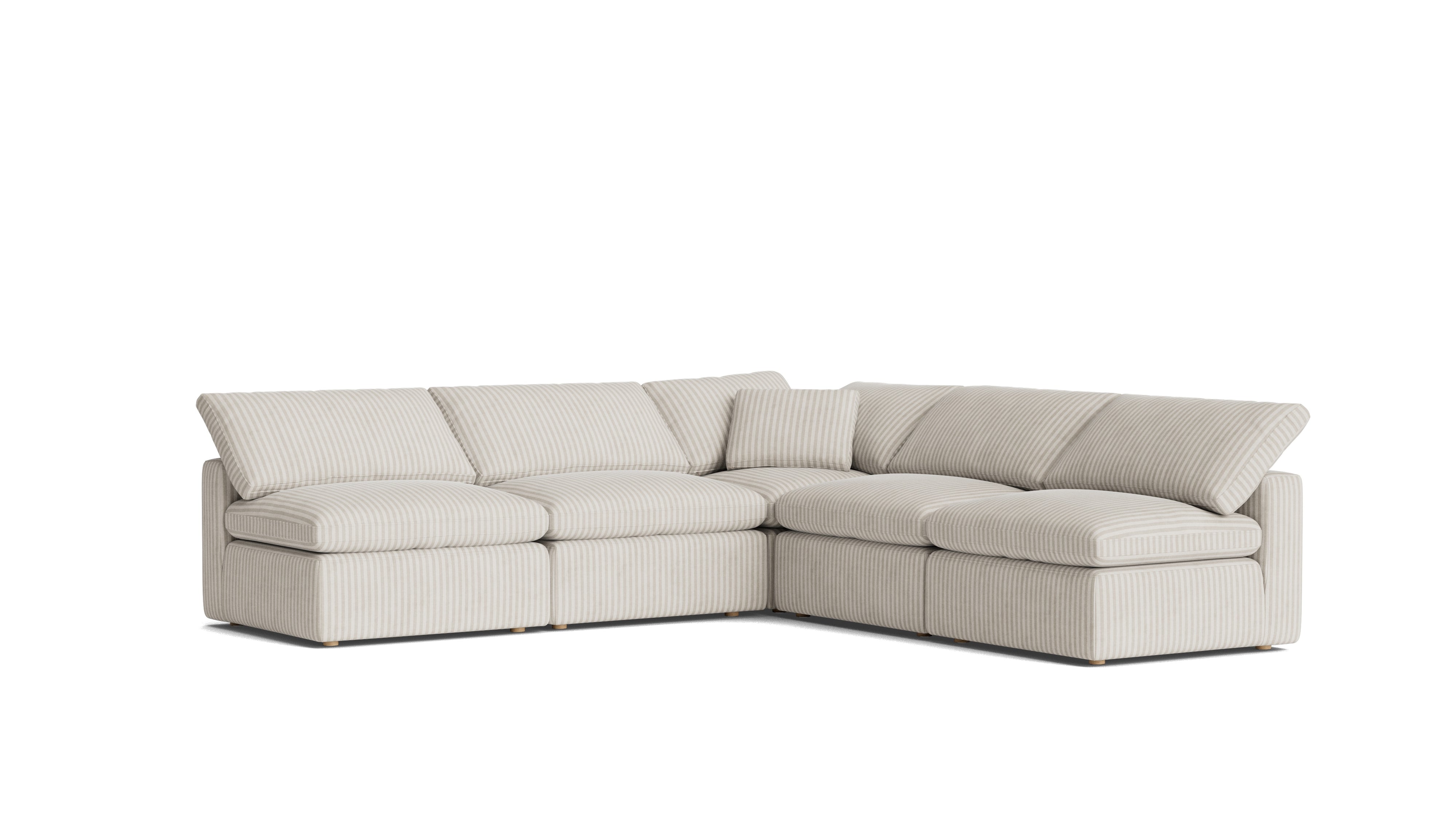 Movie Night™ 5 - Piece Modular Sectional Open, Standard, Newport Stripe - Sundays Company CanadaSEC-YJ-927-011