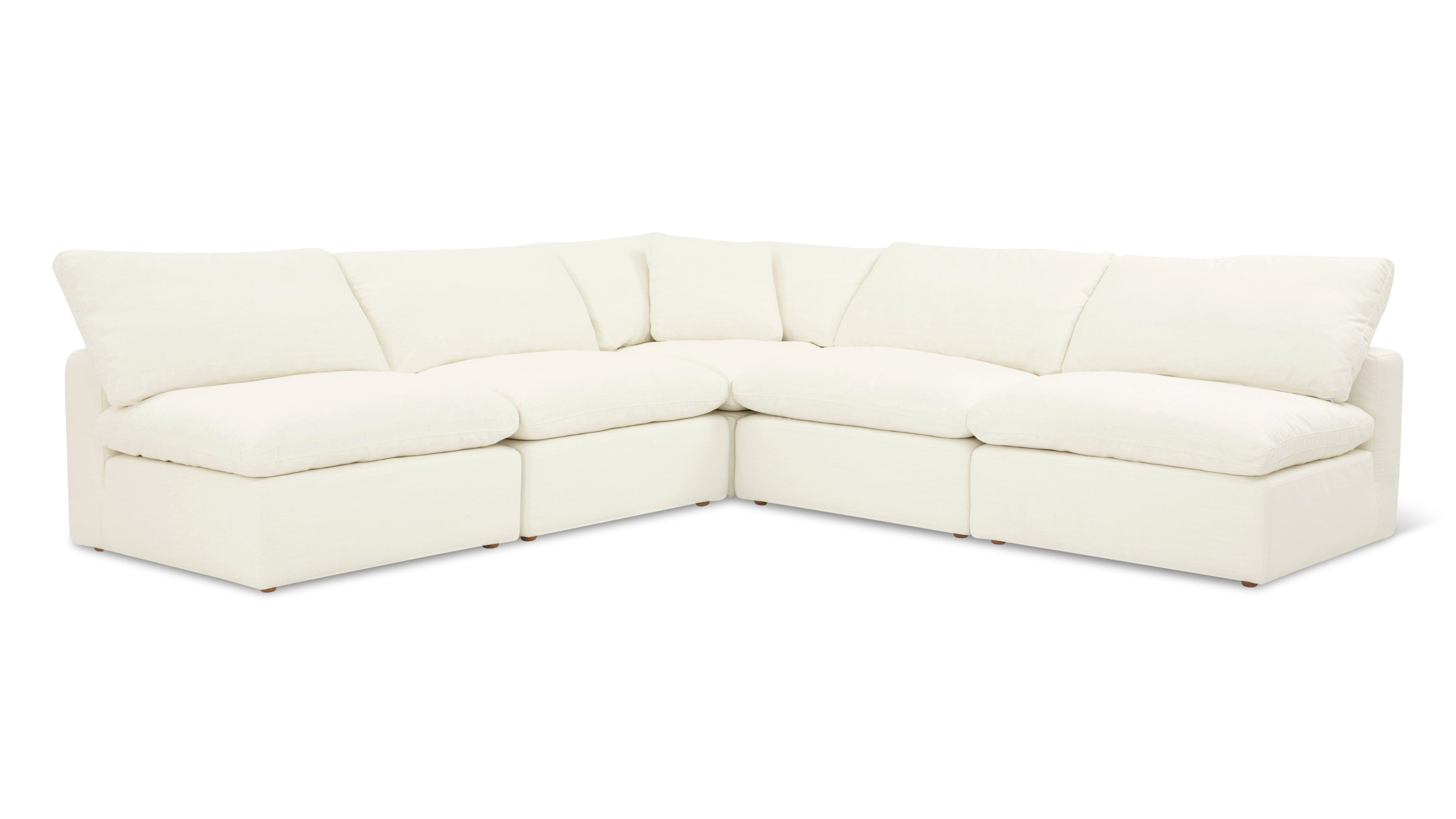 Movie Night™ 5-Piece Modular Sectional Open, Standard, Cream Linen - Image 8