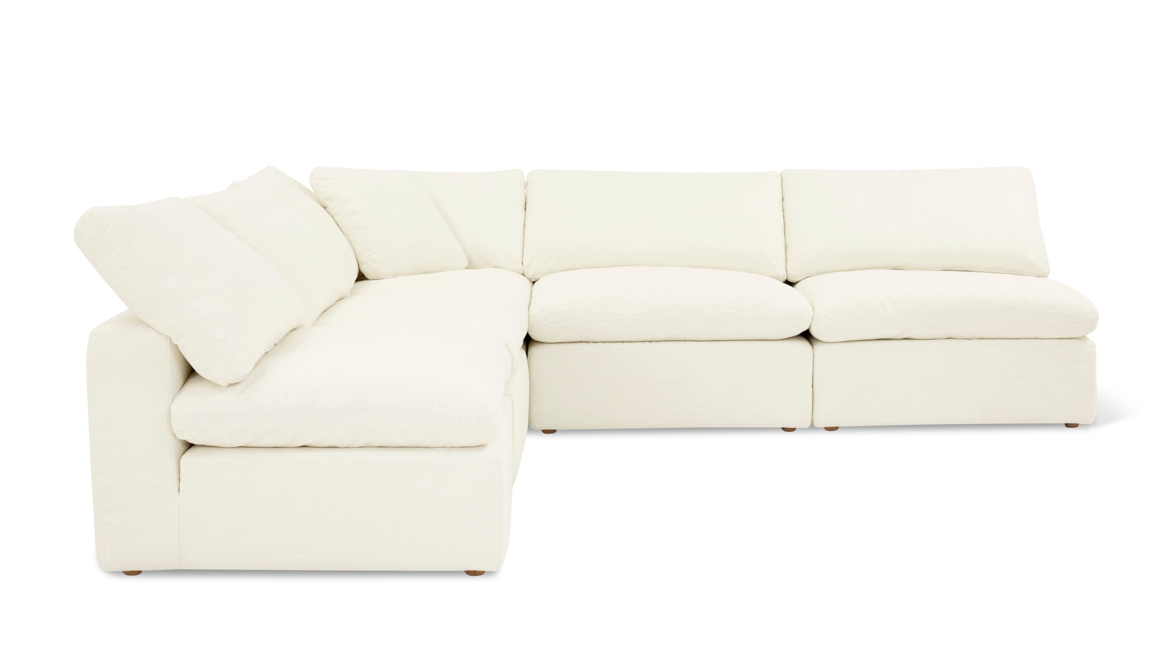 Movie Night™ 5-Piece Modular Sectional Open, Standard, Cream Linen - Image 8