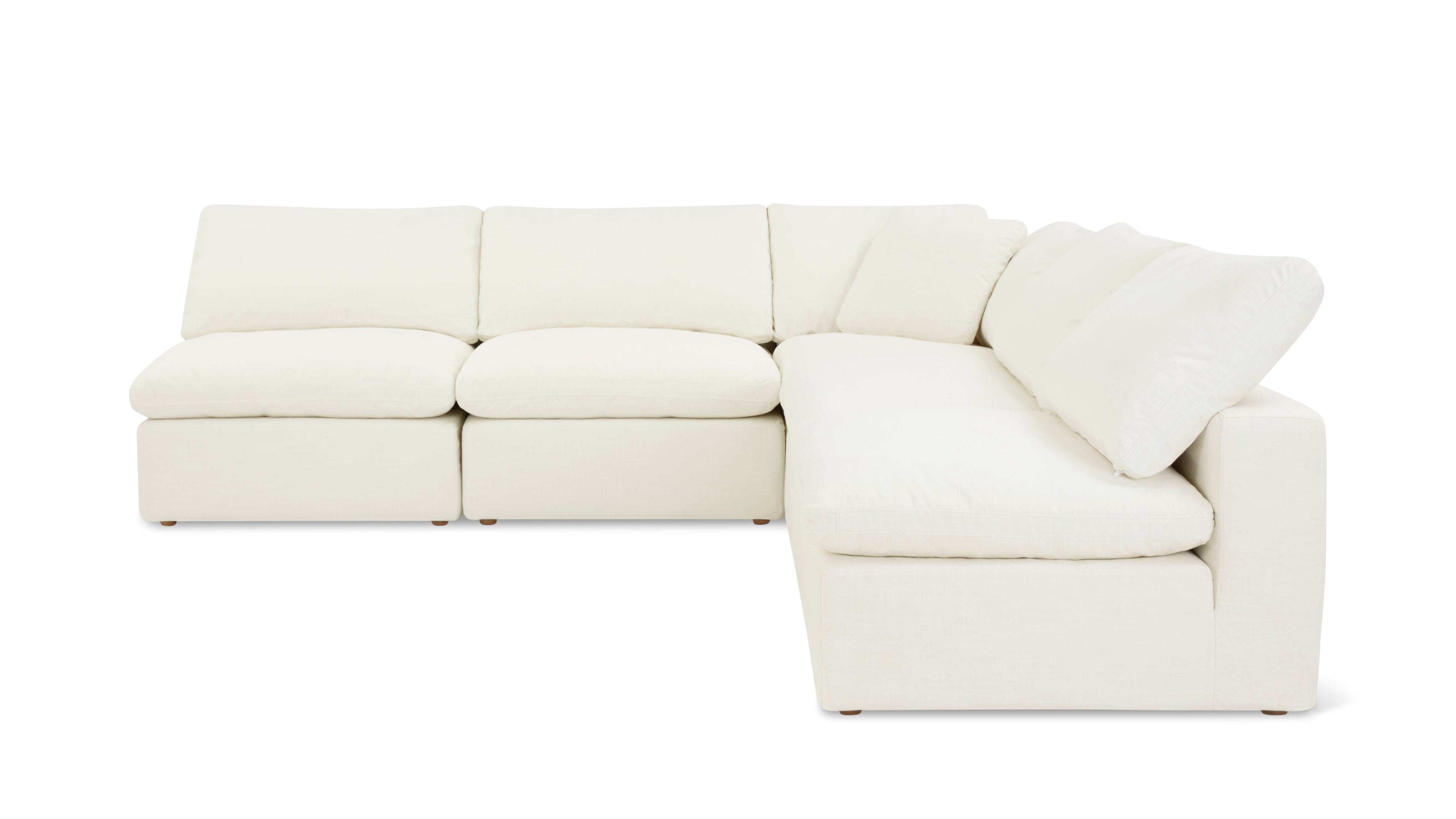 Movie Night™ 5-Piece Modular Sectional Open, Standard, Cream Linen - Image 1