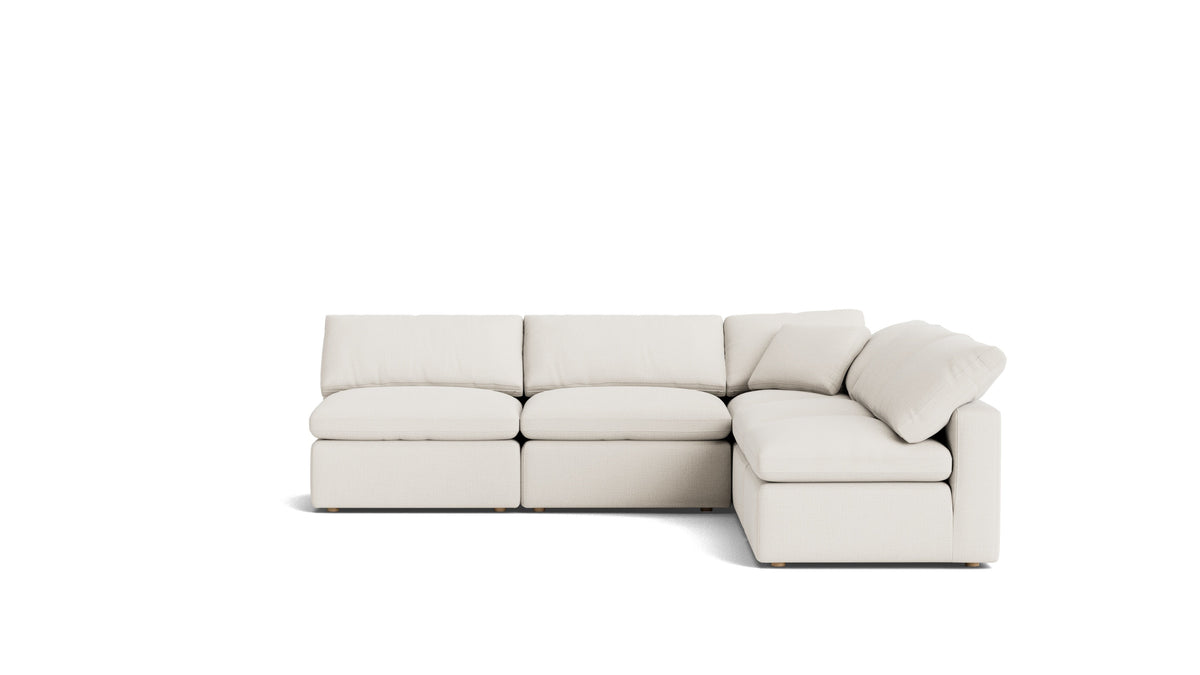 Movie Night™ 5-Piece Modular Sectional Open, Standard, Cream Linen