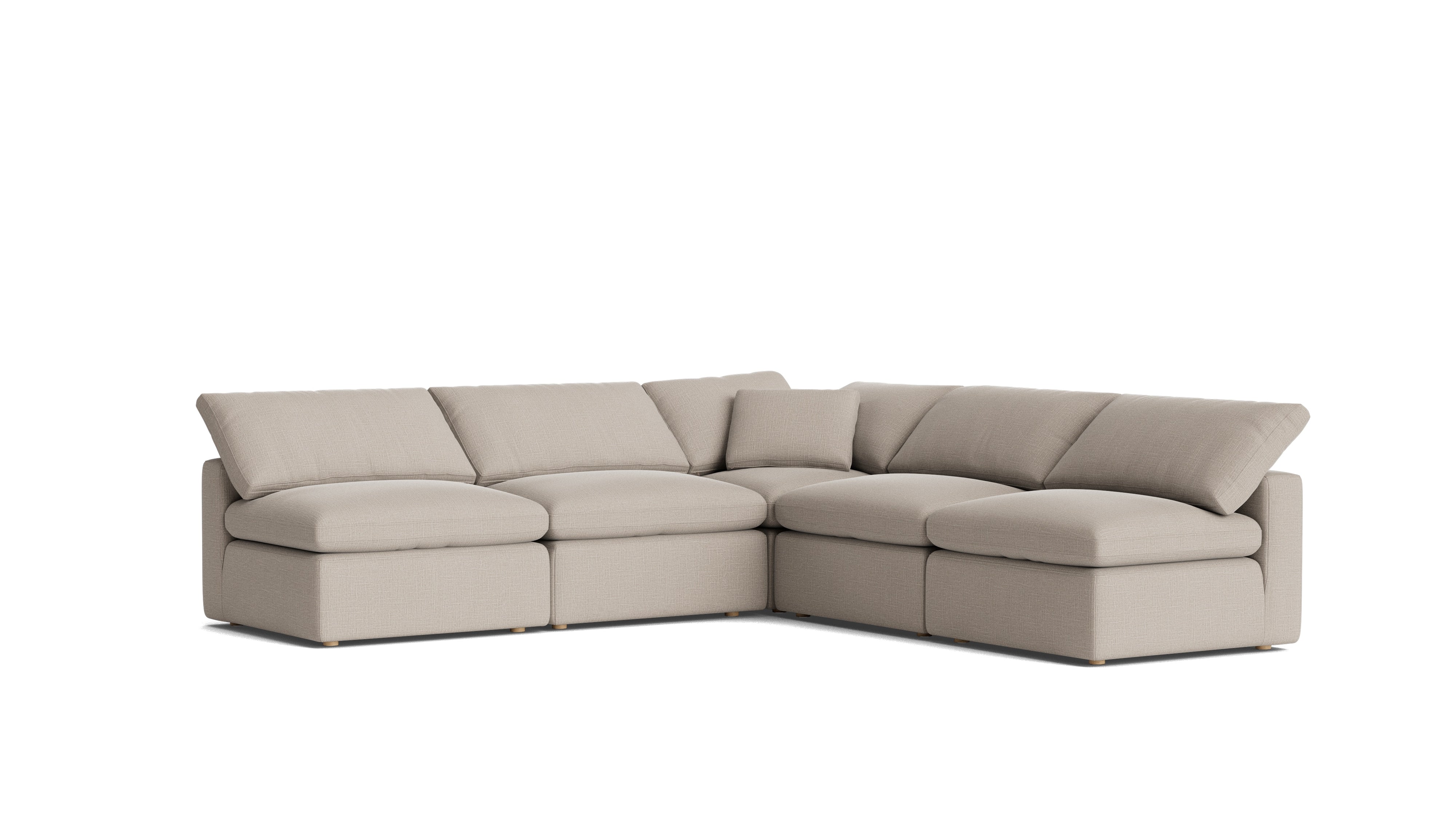Movie Night™ 5 - Piece Modular Sectional Open, Standard, Light Pebble - Sundays Company CanadaSEC-YJ-927-029