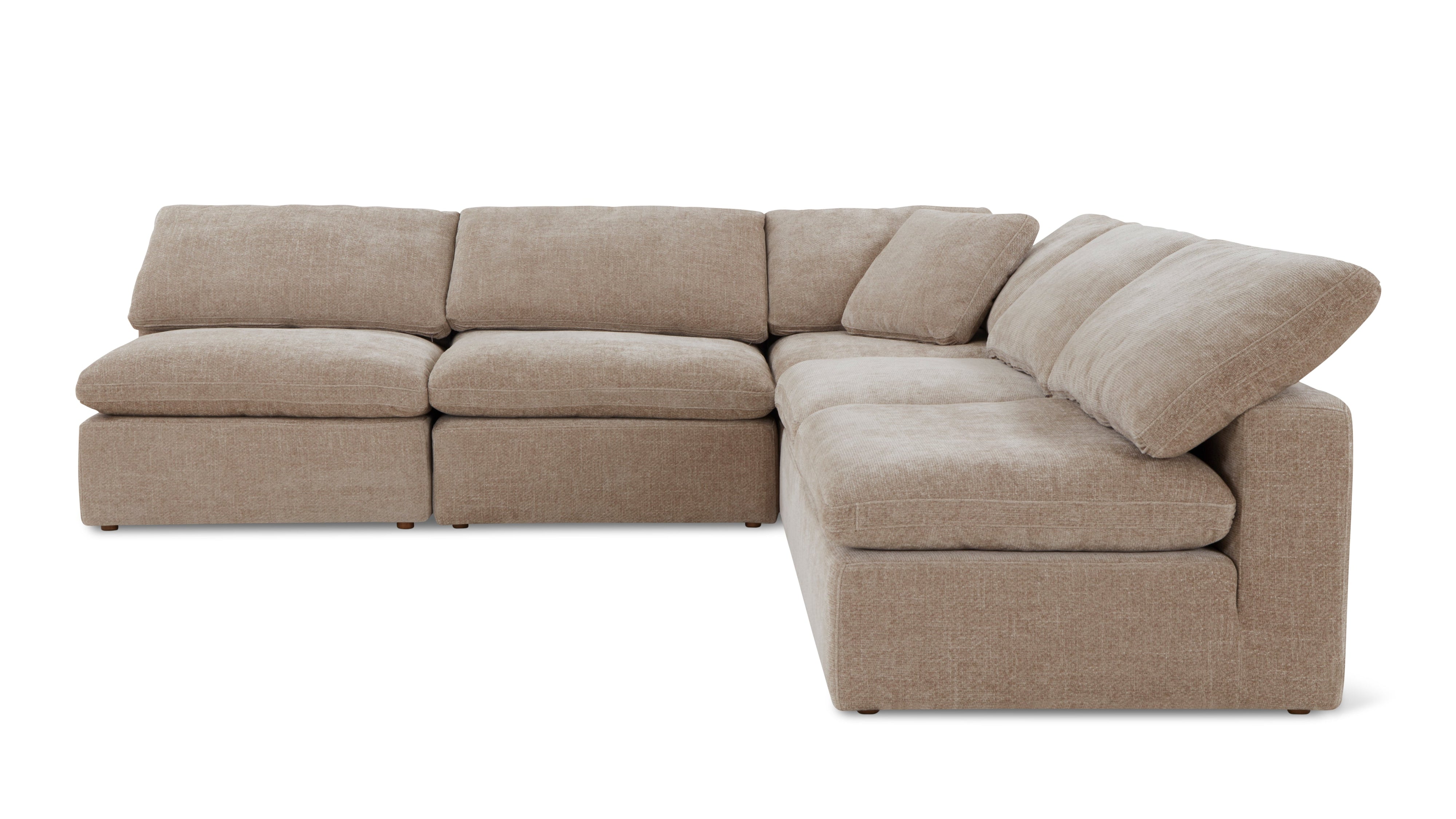 Movie Night™ 5-Piece Modular Sectional Open, Standard, Champagne - Image 1