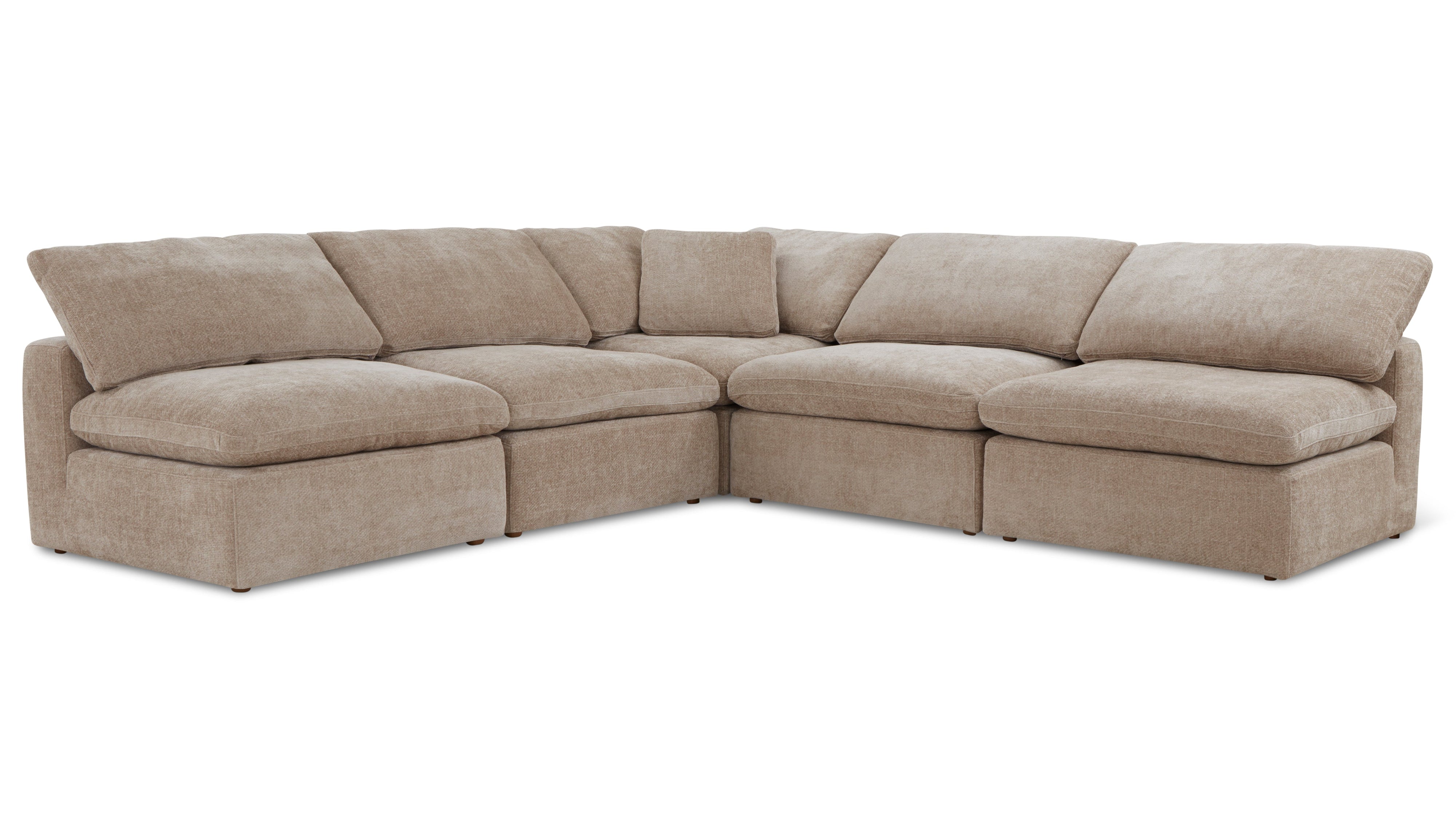 Movie Night™ 5-Piece Modular Sectional Open, Standard, Champagne - Image 9