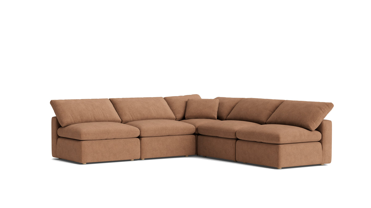 Movie Night™ 5-Piece Modular Sectional Open, Standard, Spice