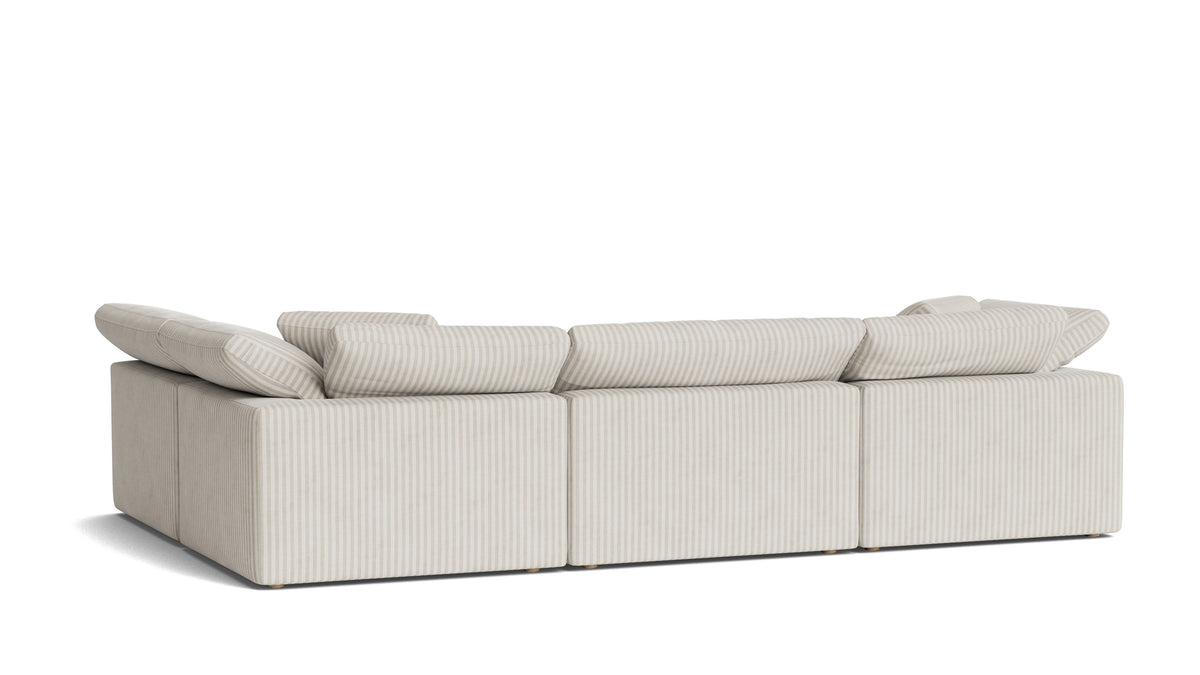 Movie Night™ 4-Piece Modular Sectional Armless, Large, Newport Stripe — alternate view