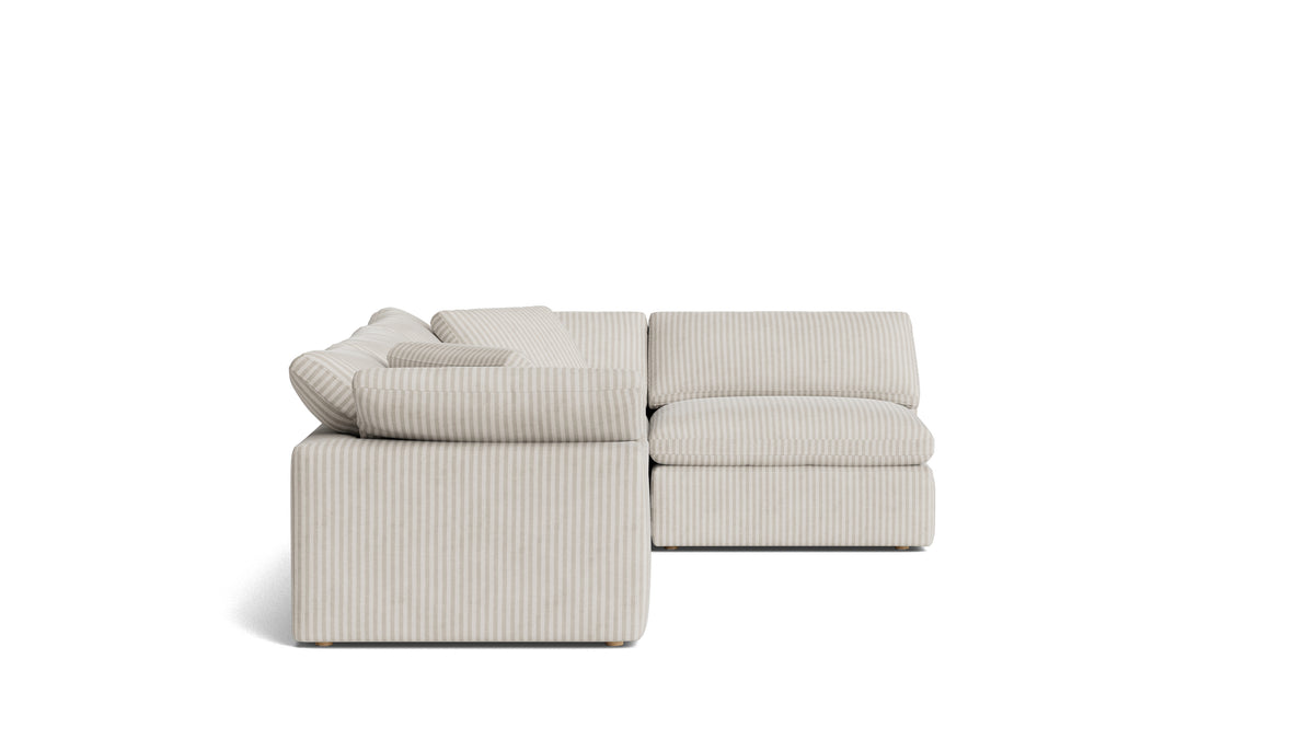 Movie Night™ 4-Piece Modular Sectional Armless, Large, Newport Stripe — alternate view