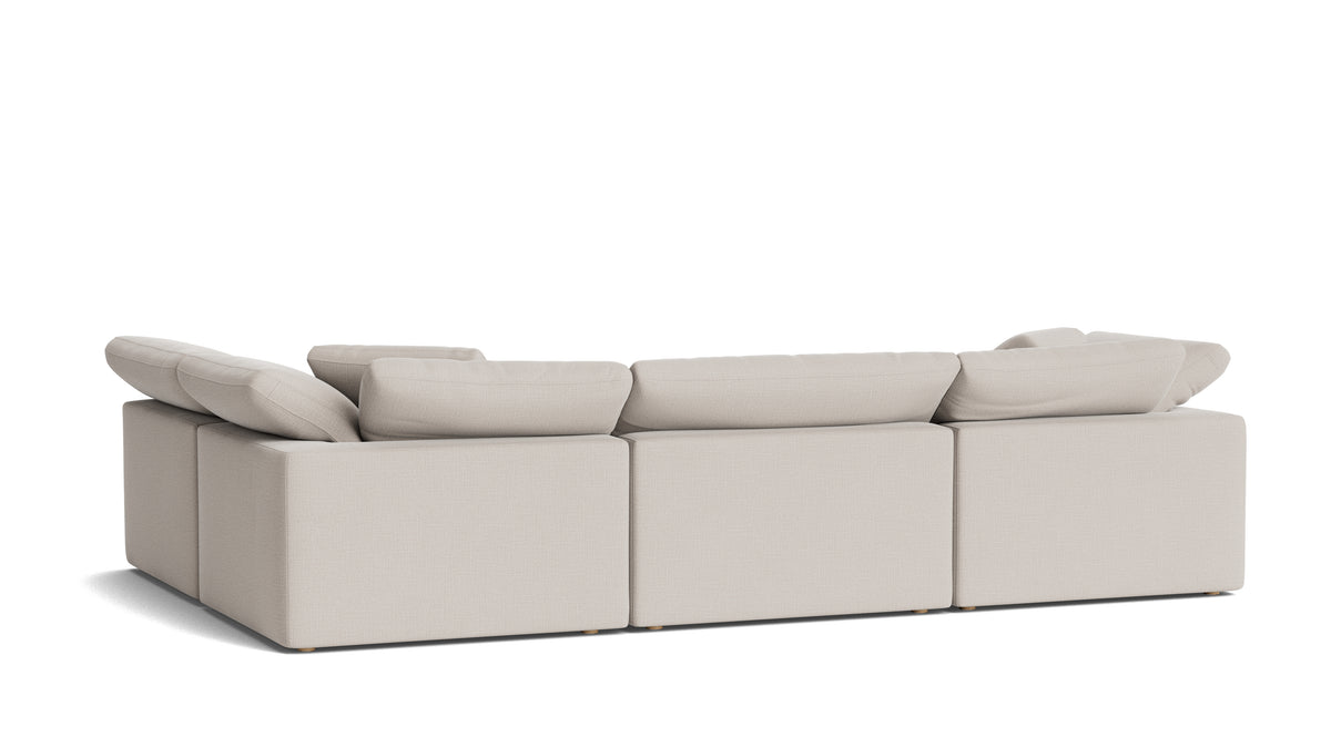 Movie Night™ 4-Piece Modular Sectional Armless, Large, Clay — alternate view