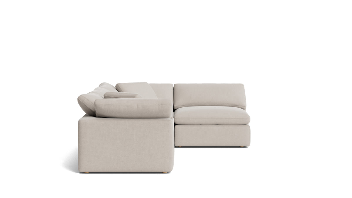 Movie Night™ 4-Piece Modular Sectional Armless, Large, Clay — alternate view