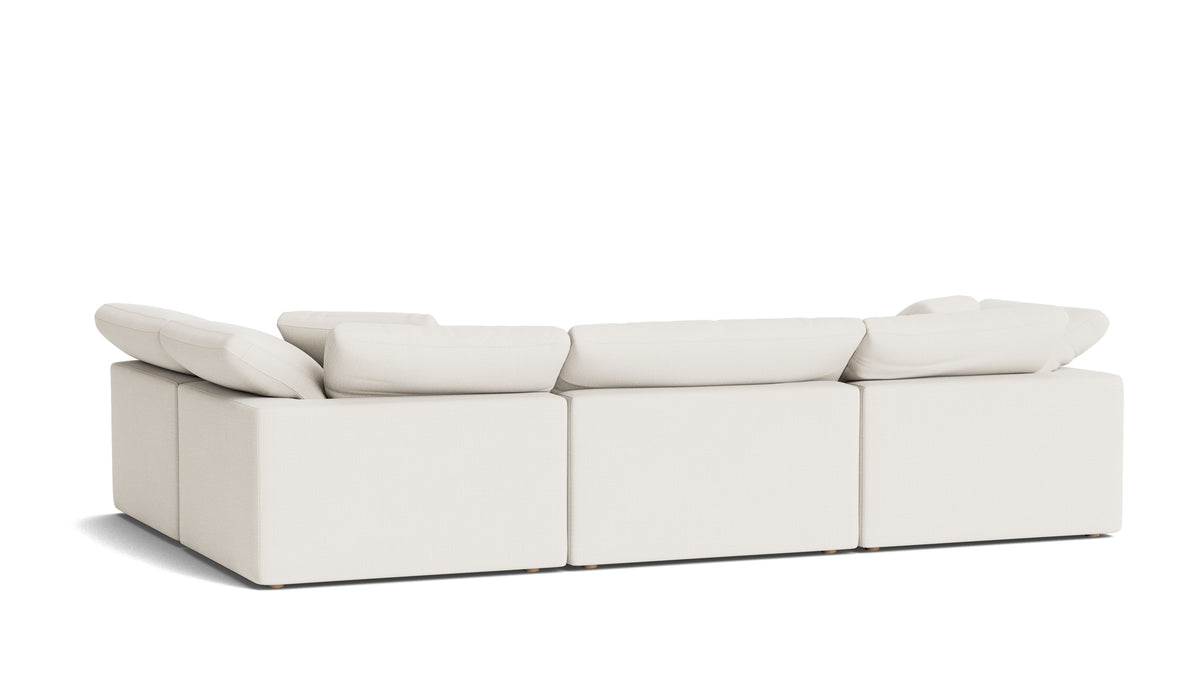 Movie Night™ 4-Piece Modular Sectional Armless, Large, Cream Linen — alternate view
