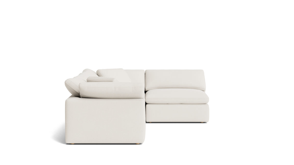 Movie Night™ 4-Piece Modular Sectional Armless, Large, Cream Linen — alternate view