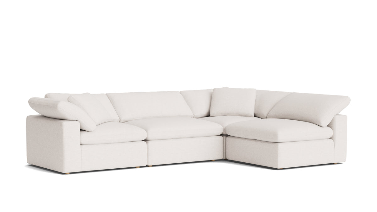 Movie Night™ 4-Piece Modular Sectional Armless, Large, Nomad Snow