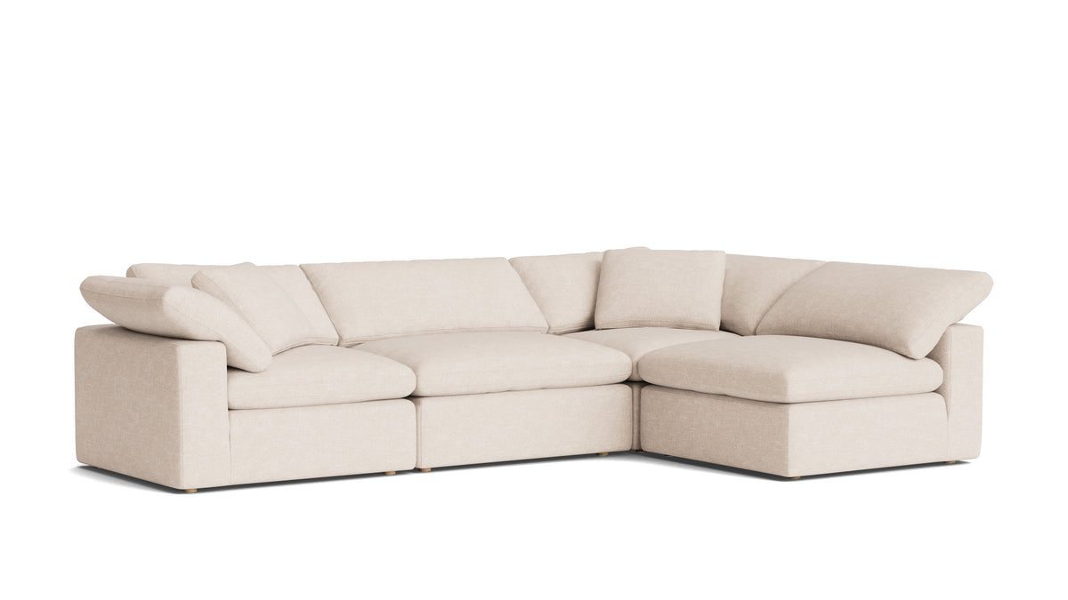 Movie Night™ 4-Piece Modular Sectional Armless, Large, Sunbeam
