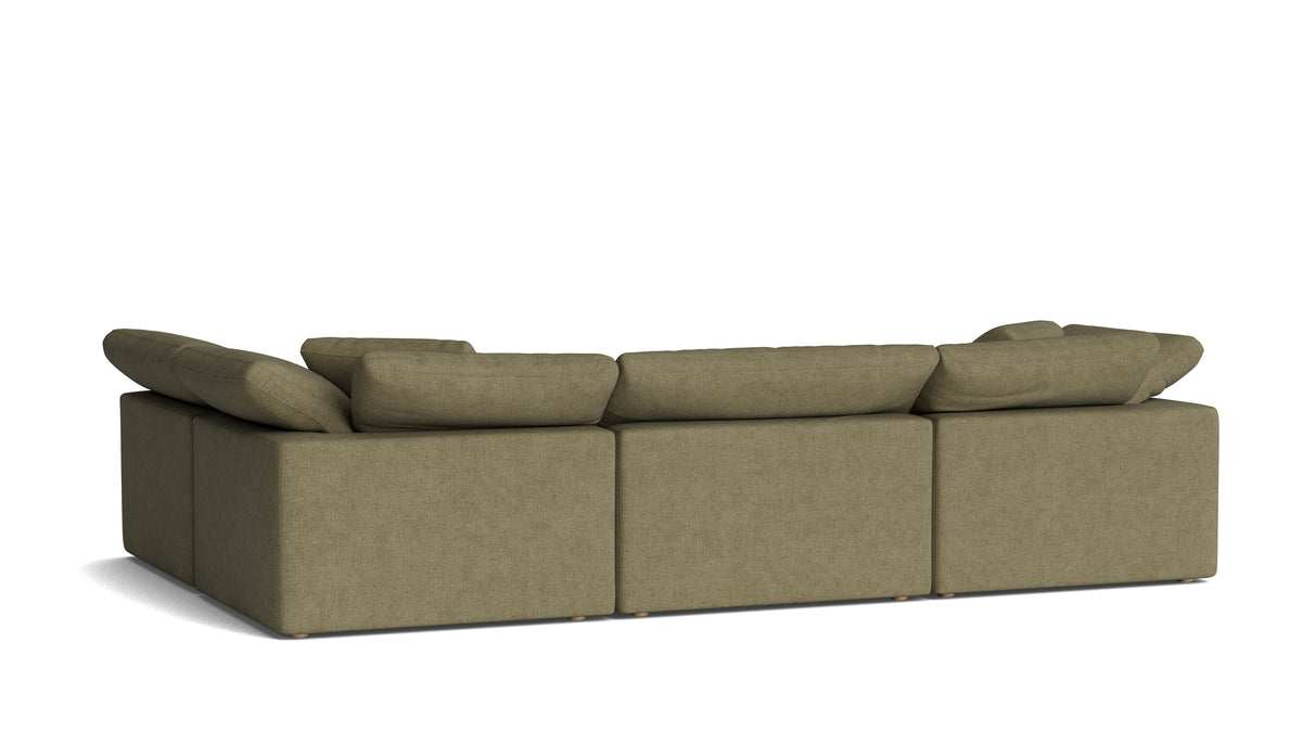 Movie Night™ 4-Piece Modular Sectional Armless, Large, Olive — alternate view