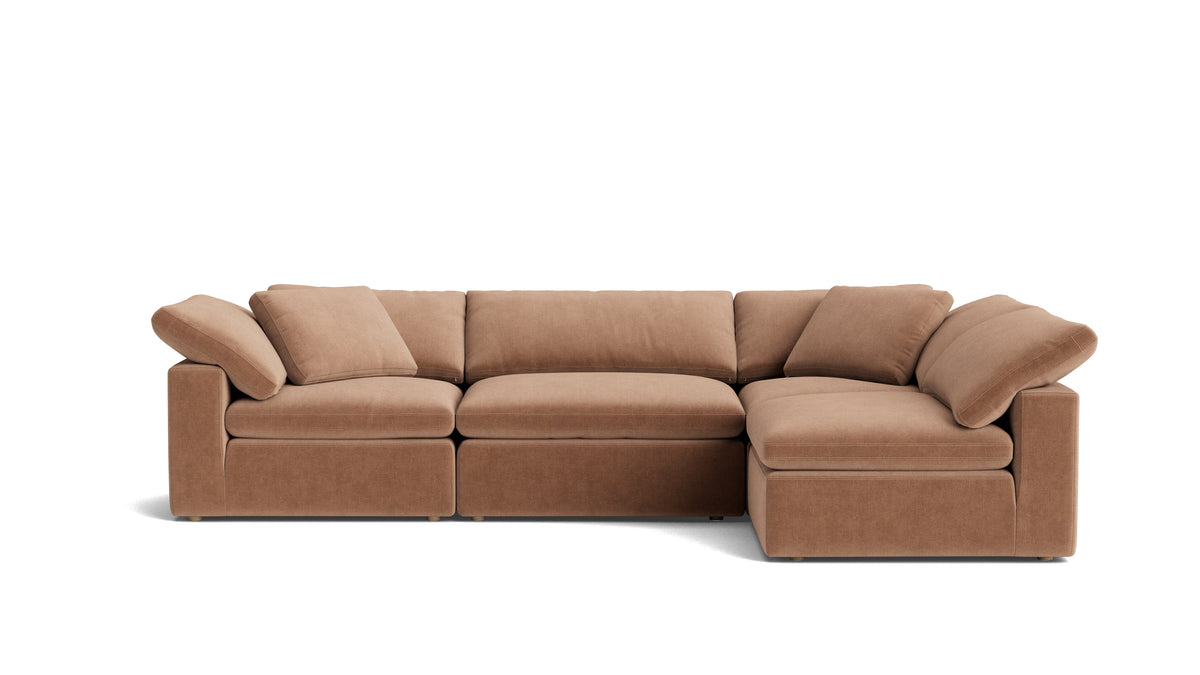 Movie Night™ 4-Piece Modular Sectional Armless, Large, Spice