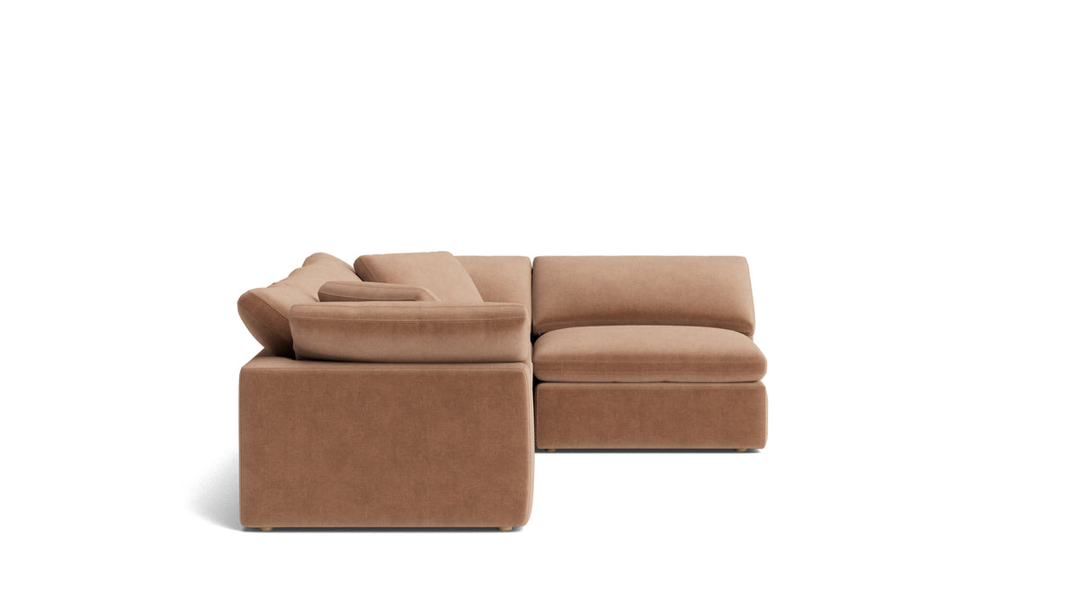 Movie Night™ 4-Piece Modular Sectional Armless, Large, Spice — alternate view