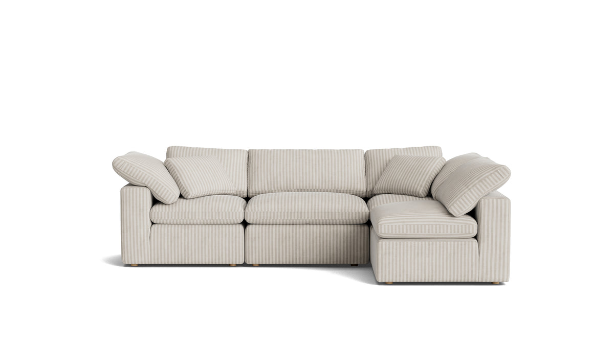 Movie Night™ 4-Piece Modular Sectional Armless, Standard, Newport Stripe
