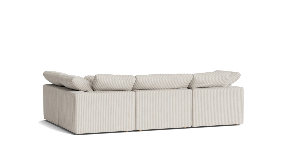 Movie Night™ 4-Piece Modular Sectional Armless, Standard, Newport Stripe — alternate view