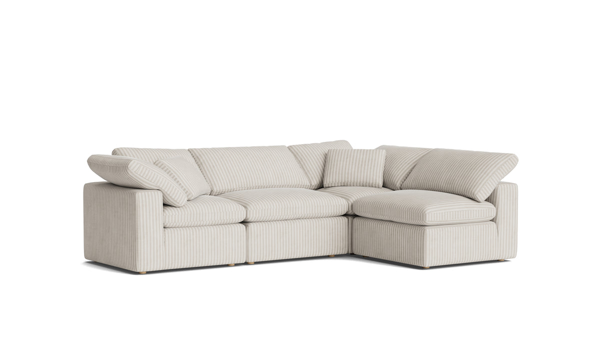Movie Night™ 4-Piece Modular Sectional Armless, Standard, Newport Stripe — alternate view