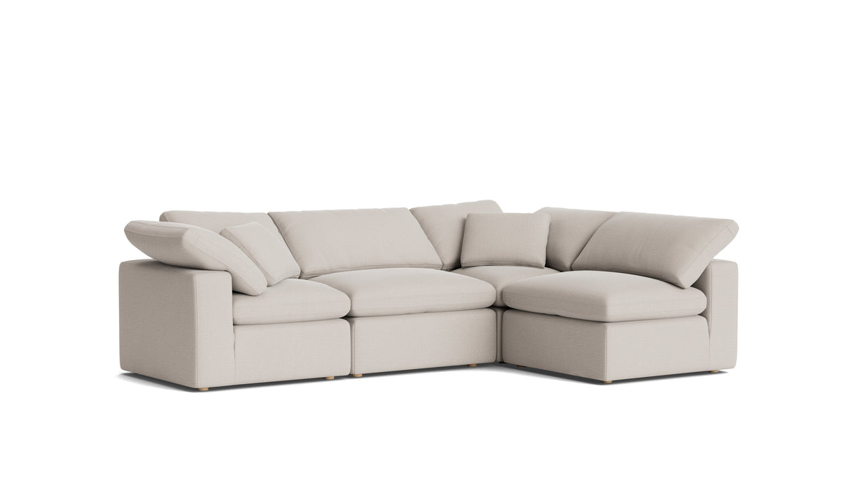 Movie Night™ 4-Piece Modular Sectional Armless, Standard, Clay — alternate view
