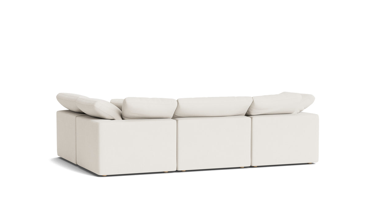 Movie Night™ 4-Piece Modular Sectional Armless, Standard, Cream Linen