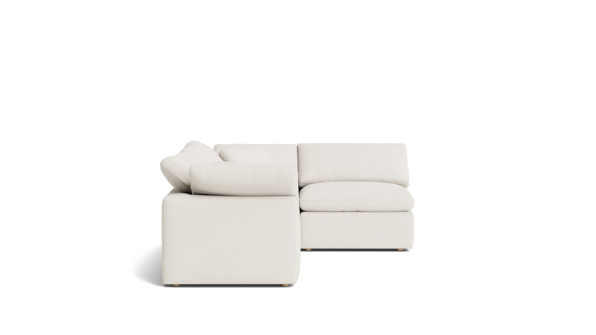 Movie Night™ 4-Piece Modular Sectional Armless, Standard, Cream Linen — alternate view