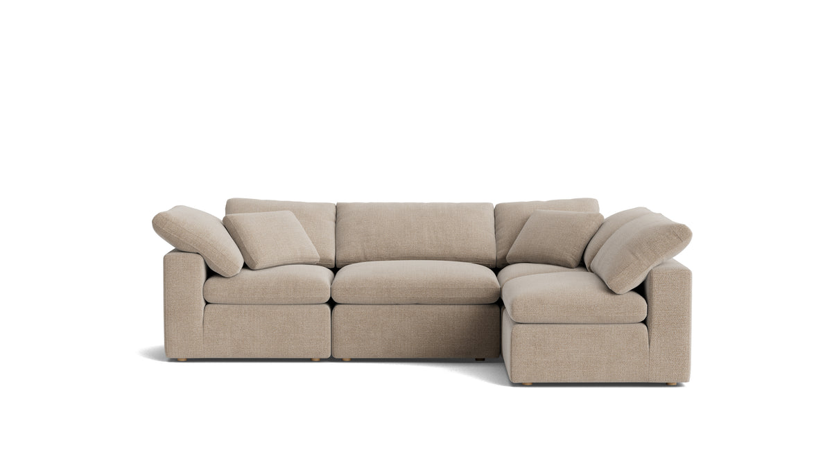 Movie Night™ 4-Piece Modular Sectional Armless, Standard, Champagne