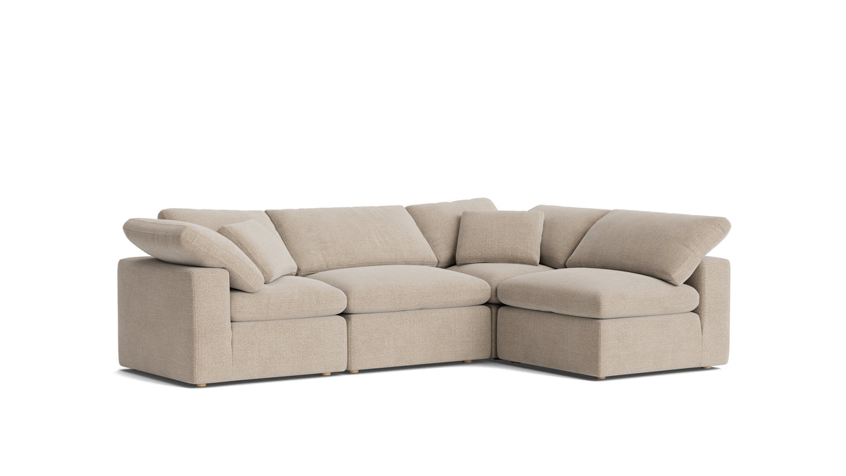 Movie Night™ 4-Piece Modular Sectional Armless, Standard, Champagne