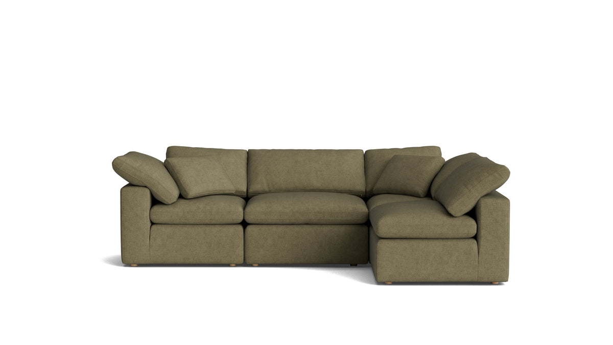 Movie Night™ 4-Piece Modular Sectional Armless, Standard, Olive