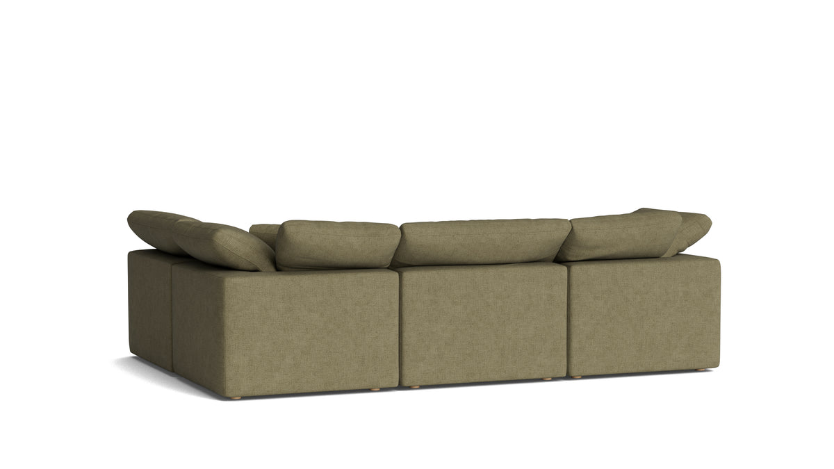 Movie Night™ 4-Piece Modular Sectional Armless, Standard, Olive