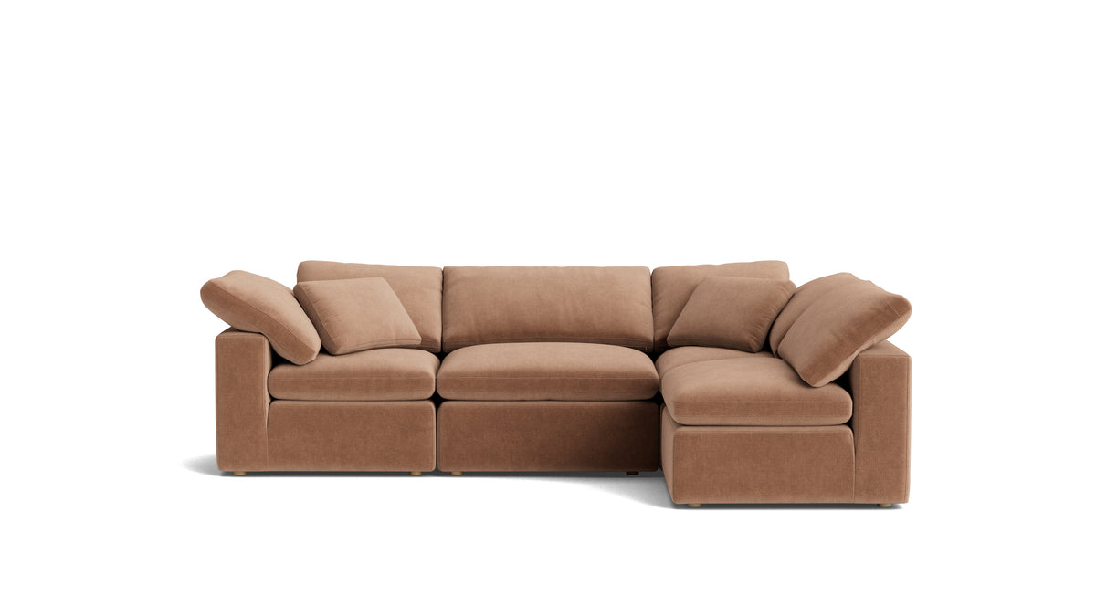 Movie Night™ 4-Piece Modular Sectional Armless, Standard, Spice