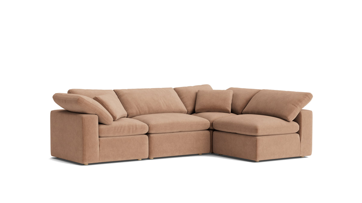 Movie Night™ 4-Piece Modular Sectional Armless, Standard, Spice