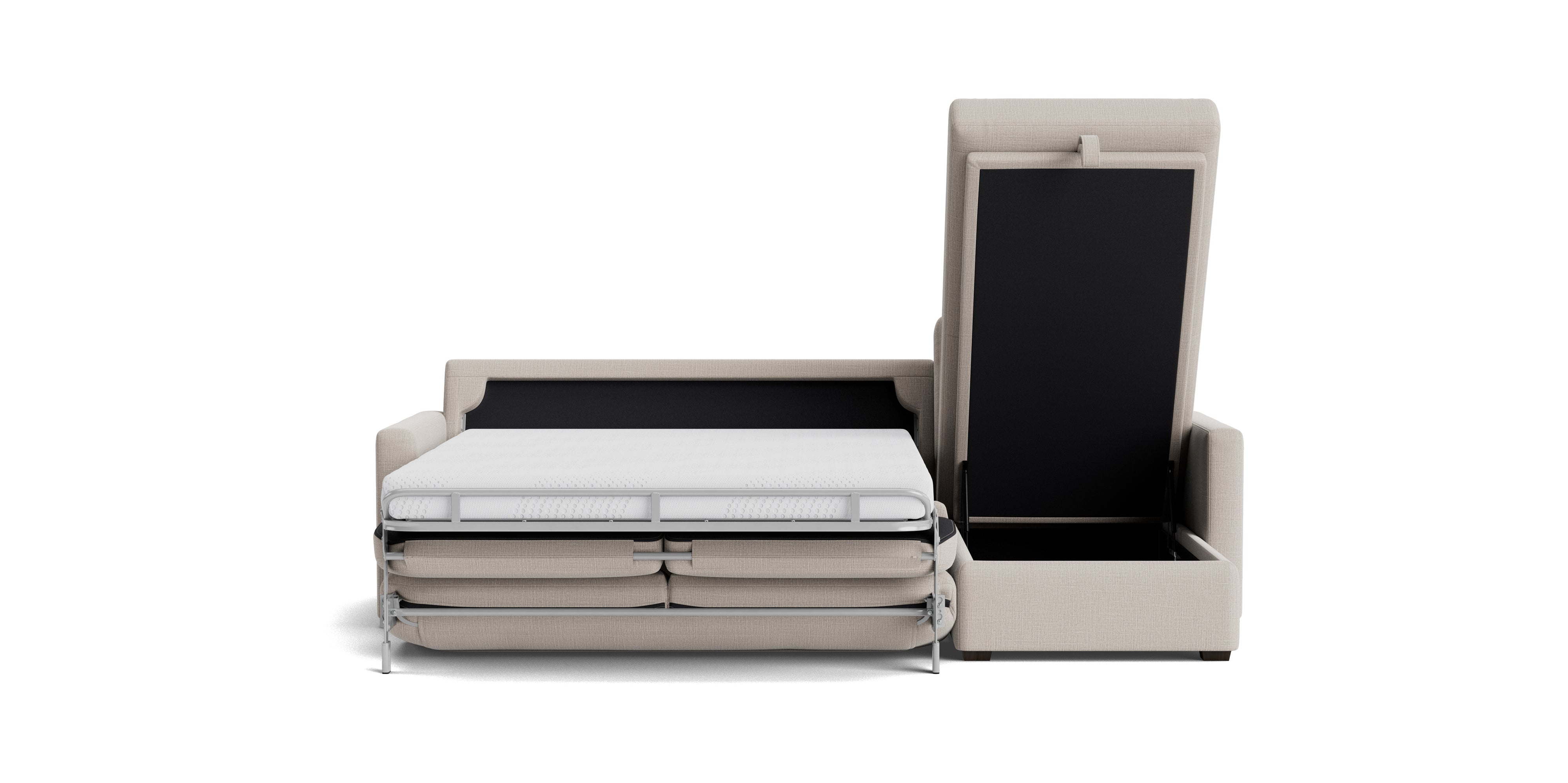 Sleep Over Sofa Bed Sectional (Left or Right), Full, Clay