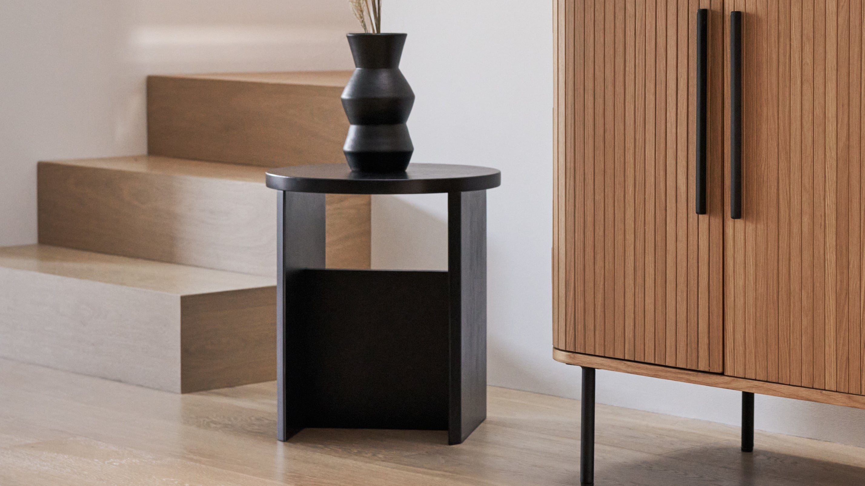Field Stool, Black Oak