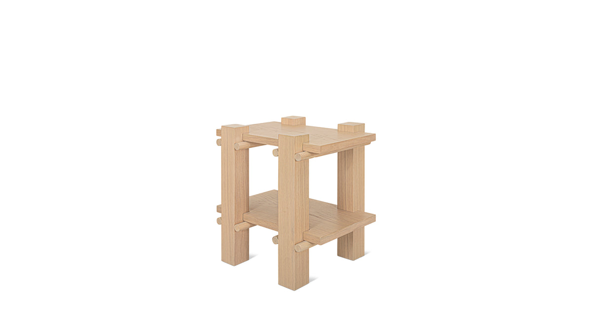 Long Story x Colapso Studio Side Table, Pale Oak — alternate view