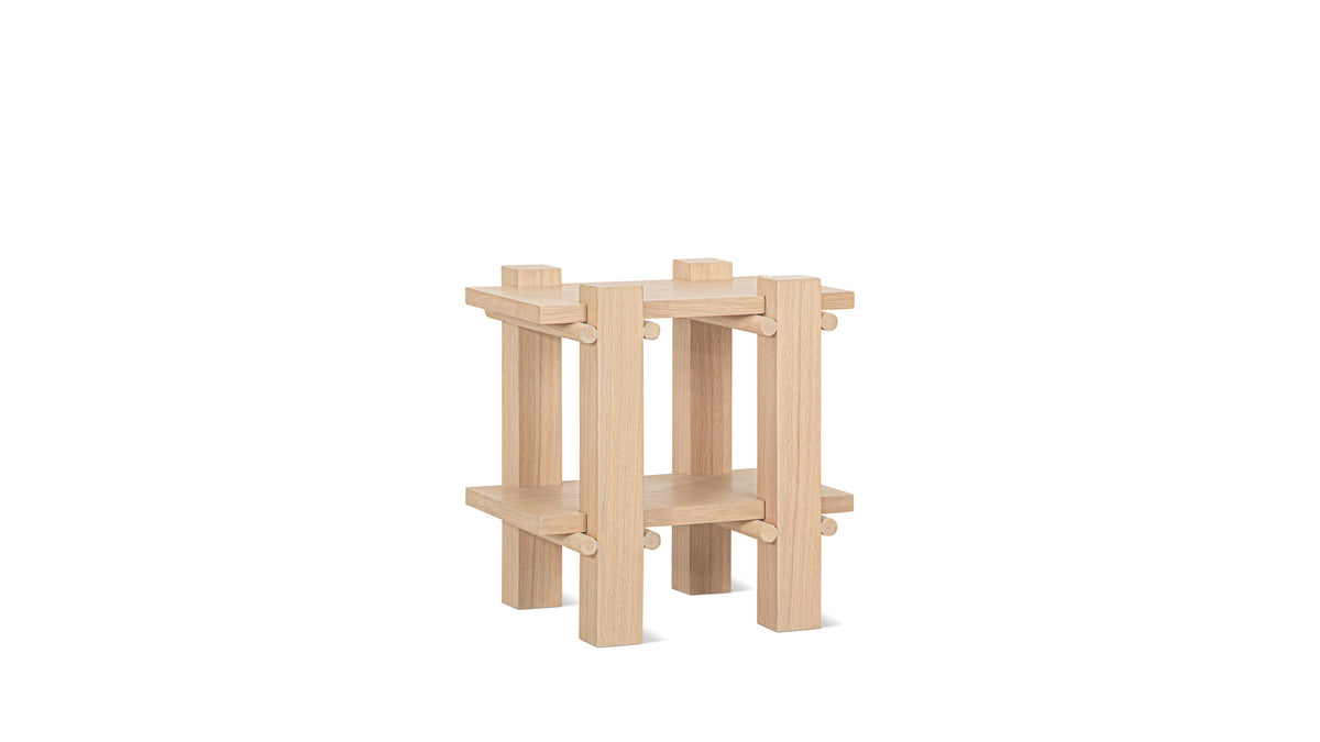 Long Story x Colapso Studio Side Table, Pale Oak
