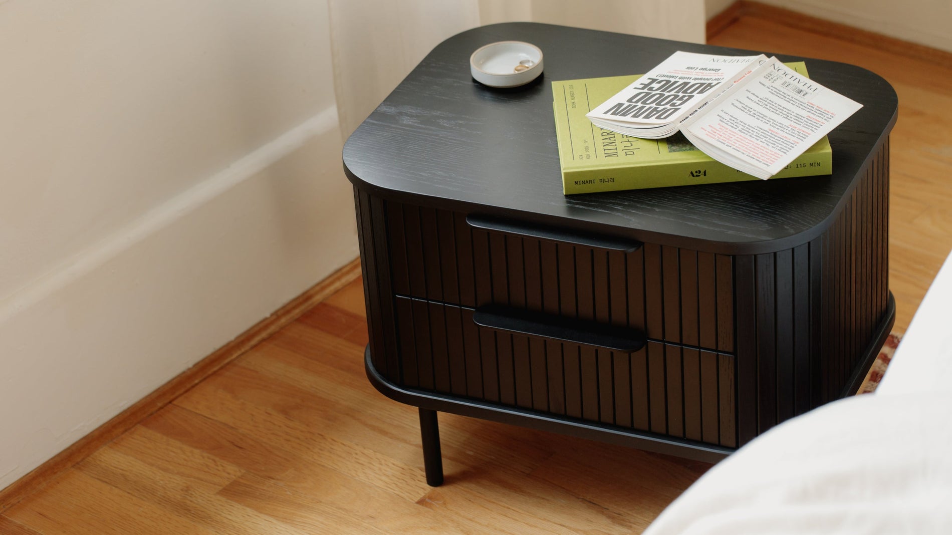 Easy Edge Nightstand, Black Oak_image