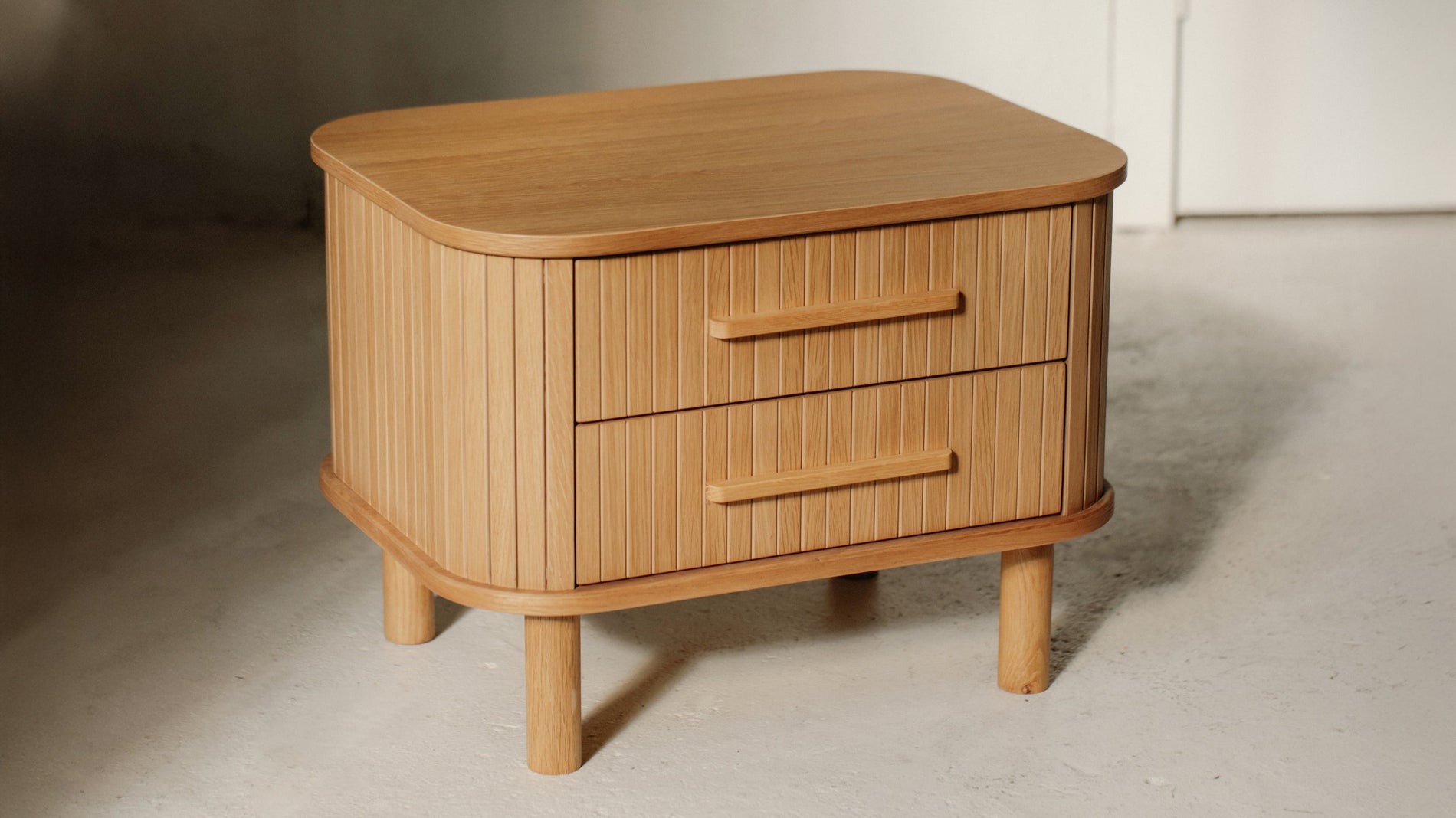 Easy Edge Nightstand All Wood, White Oak_image