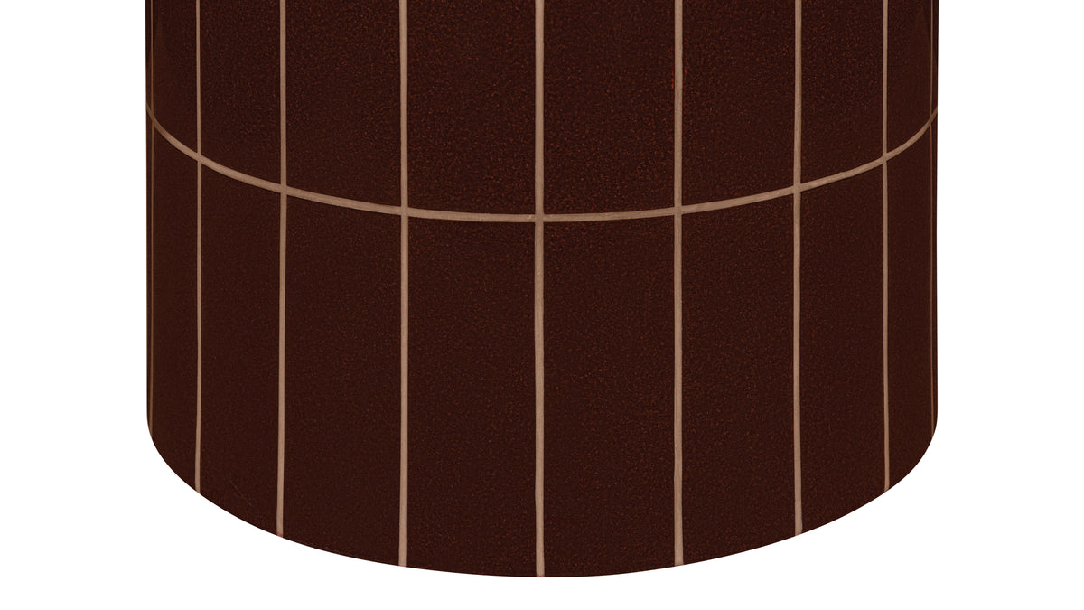 Avenue Side Table, Round, Burgundy — alternate view