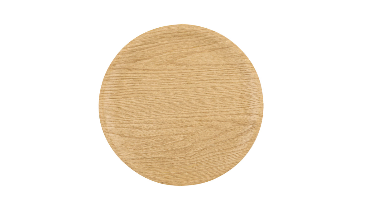 Avenue Side Table, Round, Burgundy — alternate view