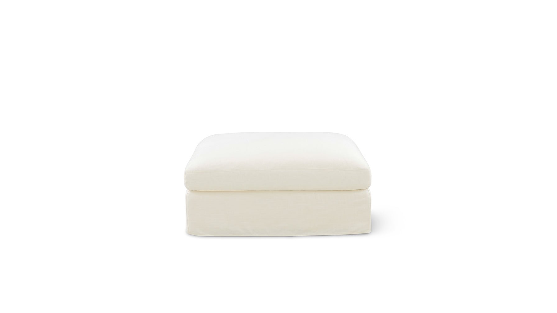 Slipcover - Get Together™ Ottoman, Large, Cream Linen